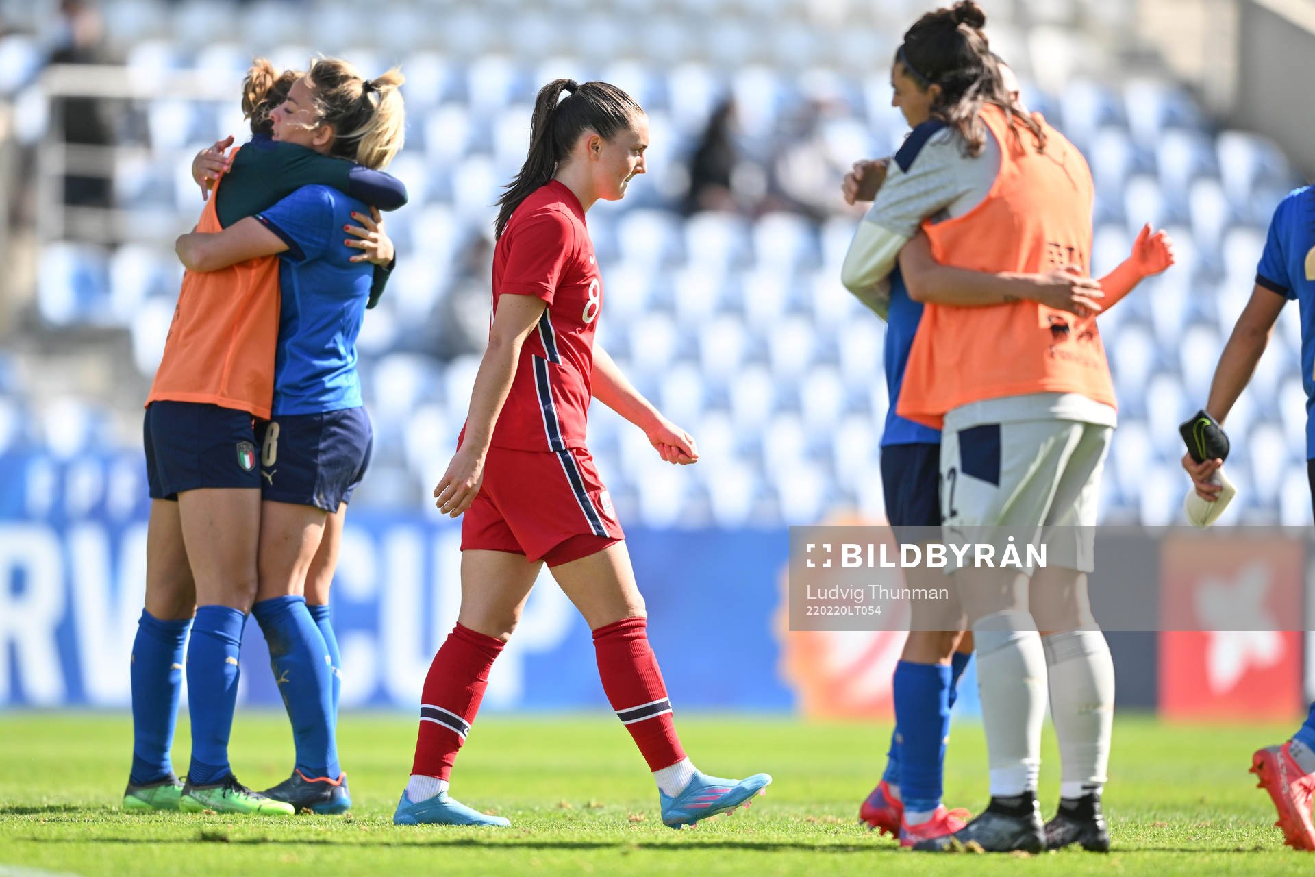 Vilde Bøe Risa of Norway looks dejected