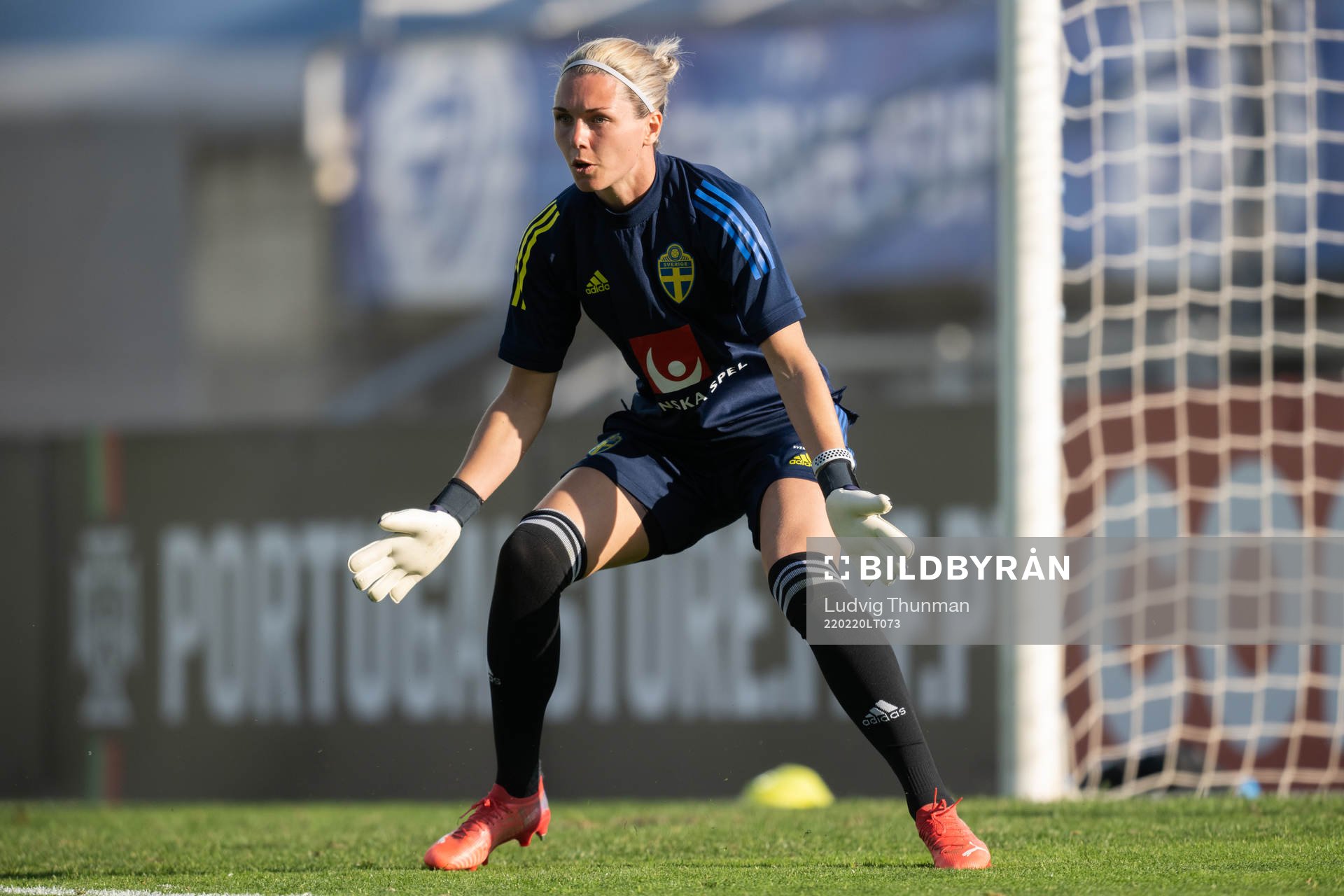 Goalkeeper Jennifer Falk of Sweden