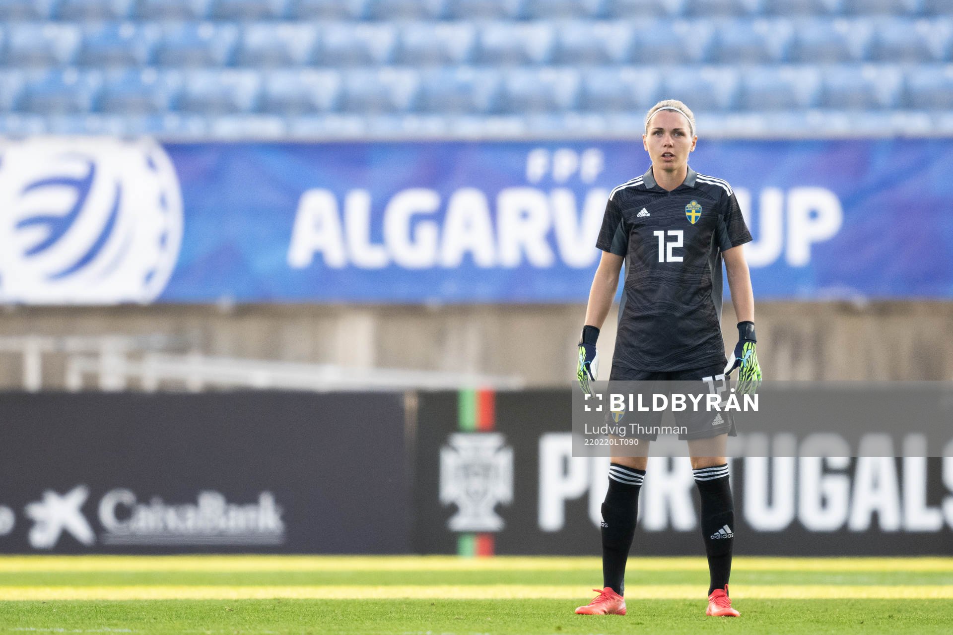 Goalkeeper Jennifer Falk of Sweden