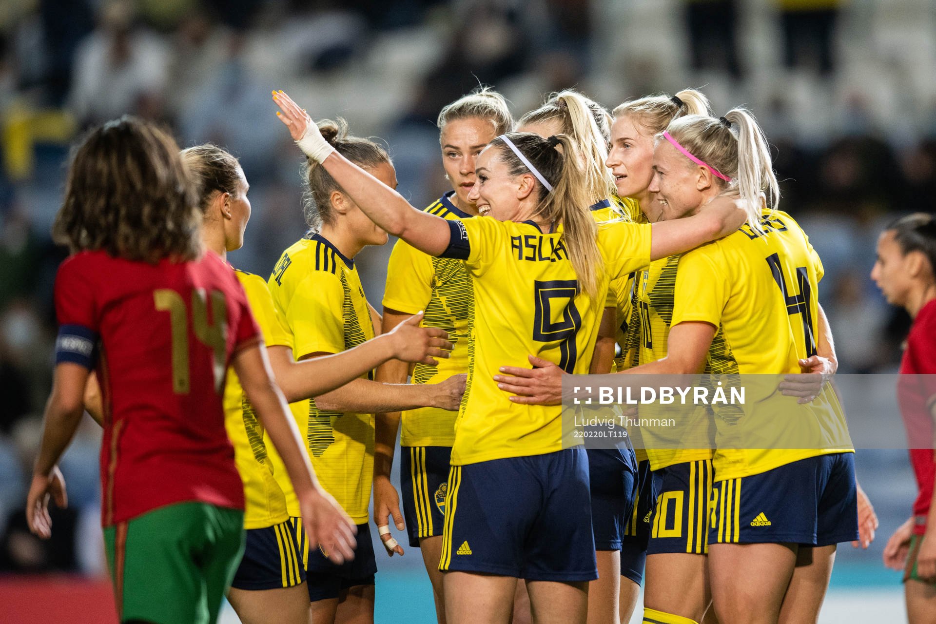 Players of Sweden celebrates
