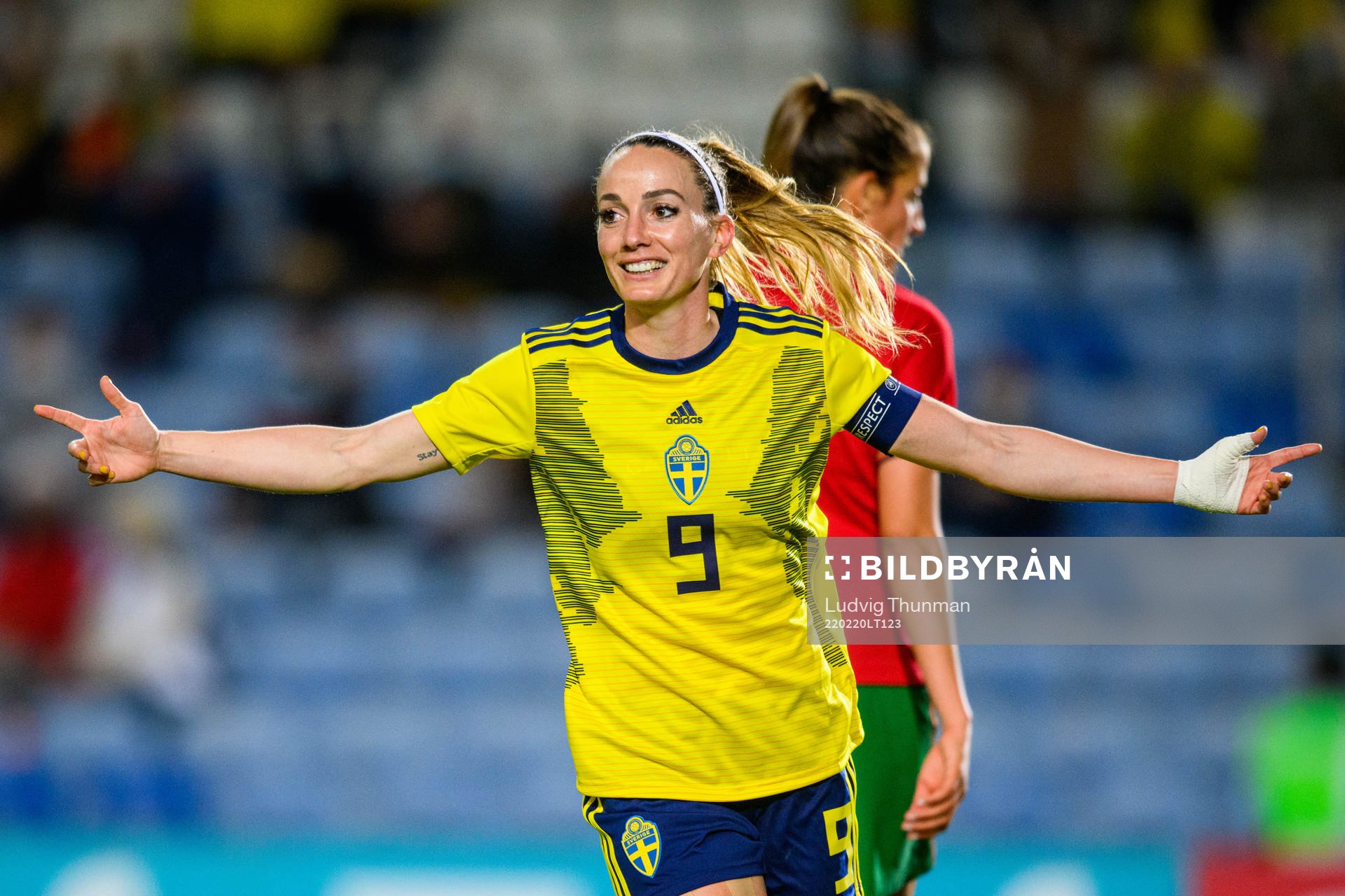 Kosovare Asllani of Sweden celebrates