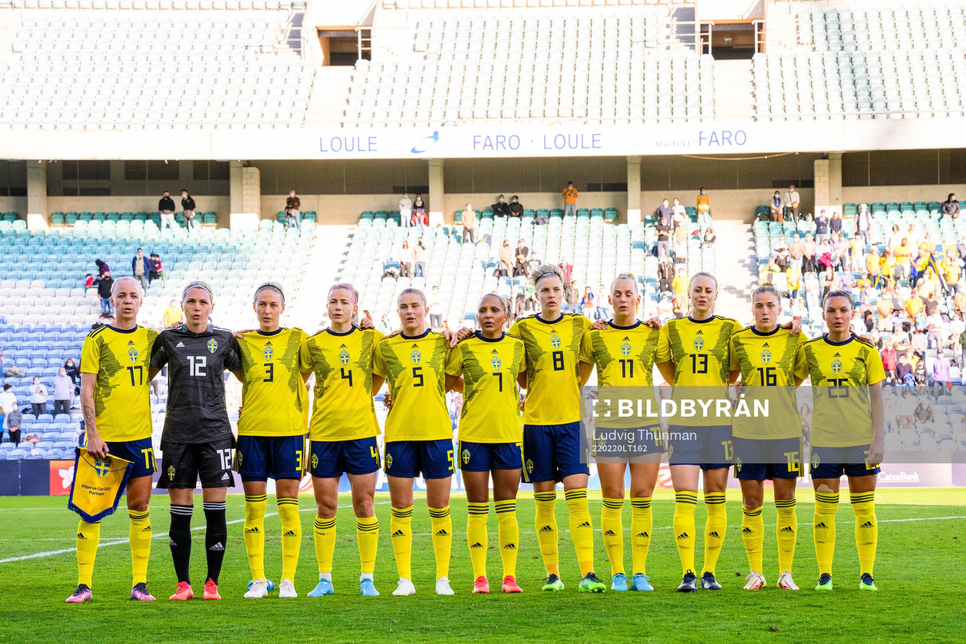 Caroline Seger, goalkeeper Jennifer Falk, Emma Kullberg,
