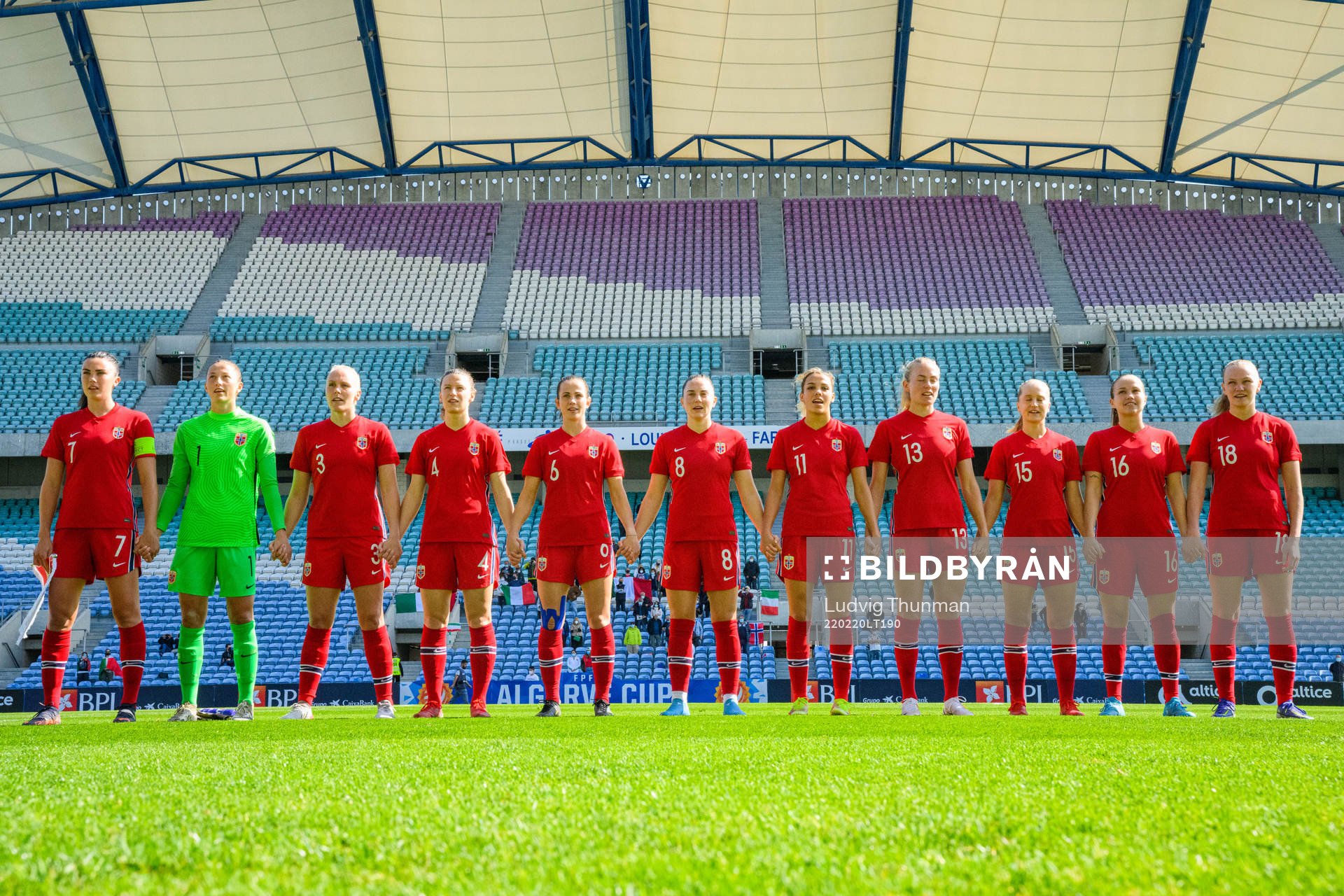 Players line up