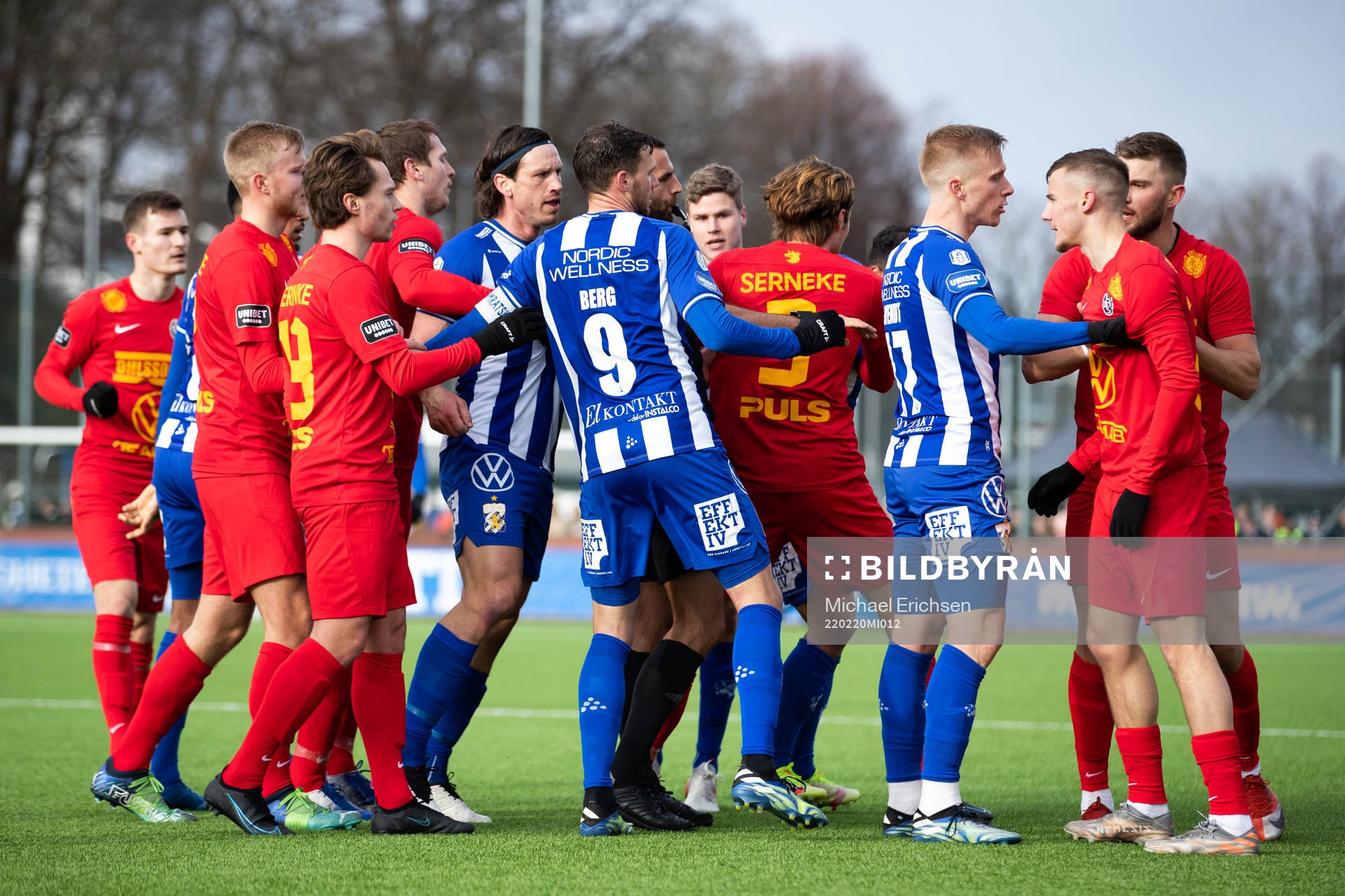 Bråk mellan IFK Göteborg och Landskronas spelare