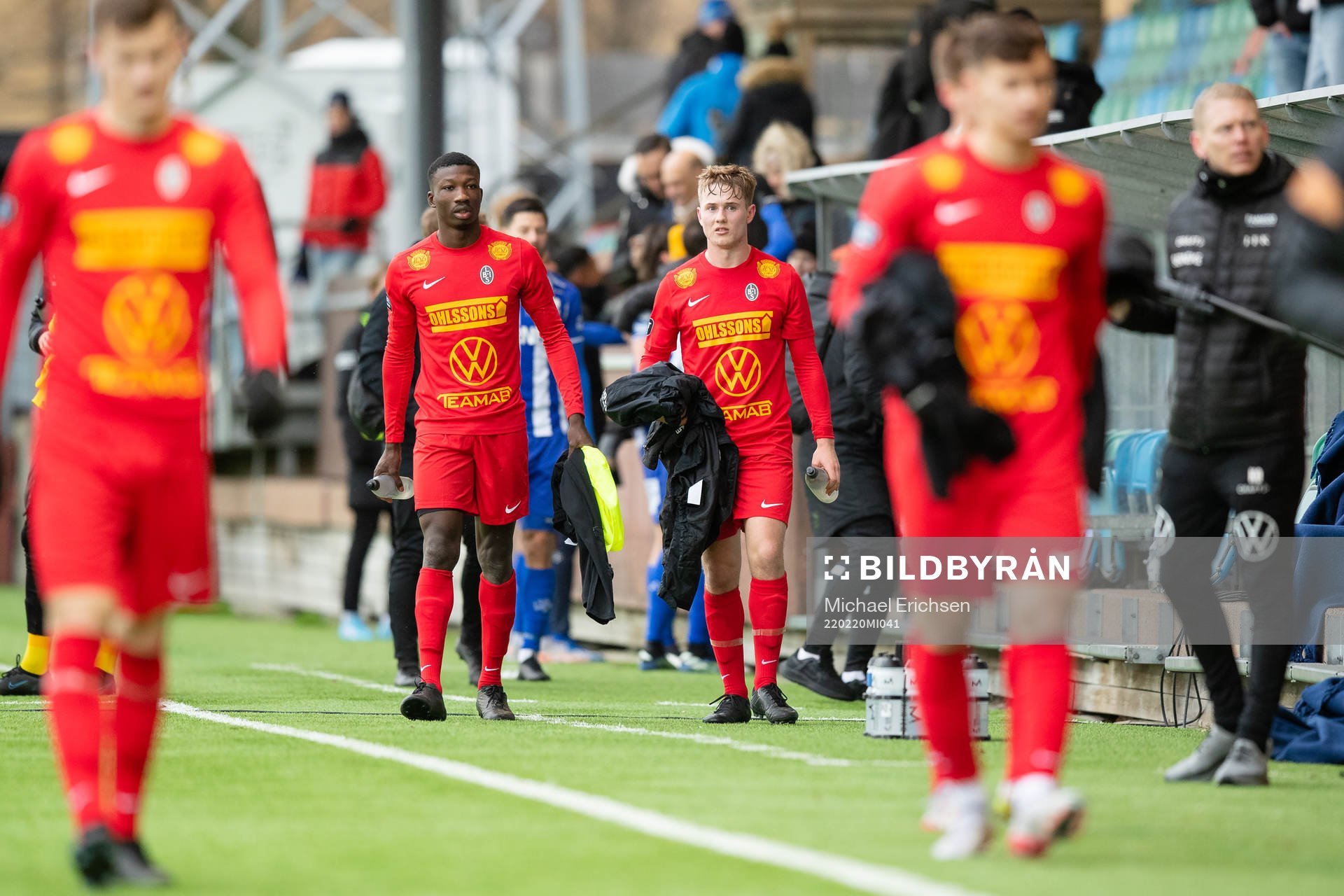 Landskronas Ousmane Diawara och Jesper Strid deppar
