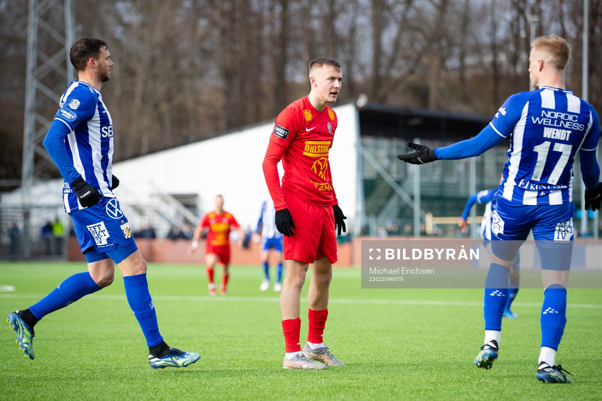 Landskronas Melker Heier reagerar på IFK Göteborgs Oscar