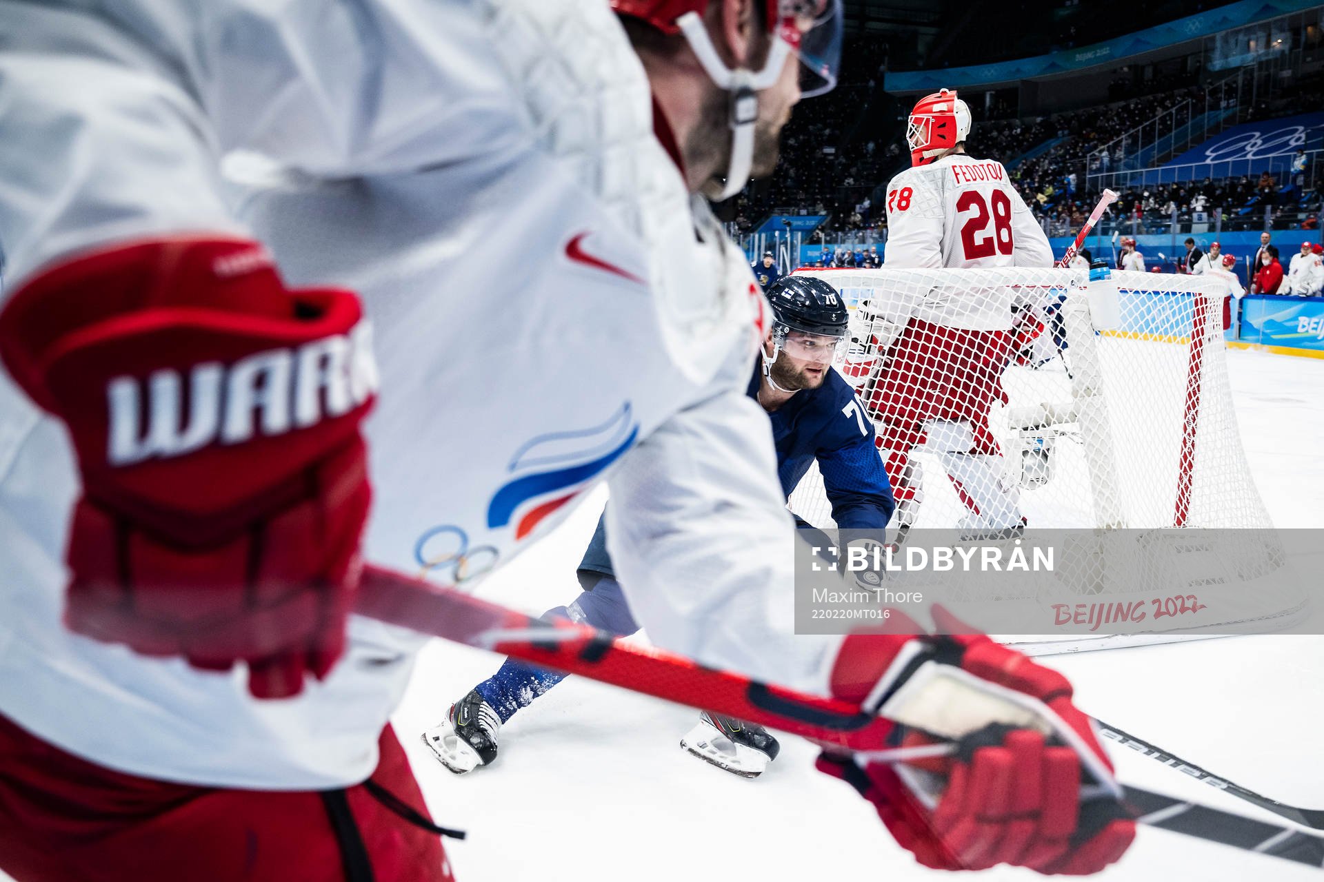 Teemu Hartikainen of Finland in the men's ice hockey final