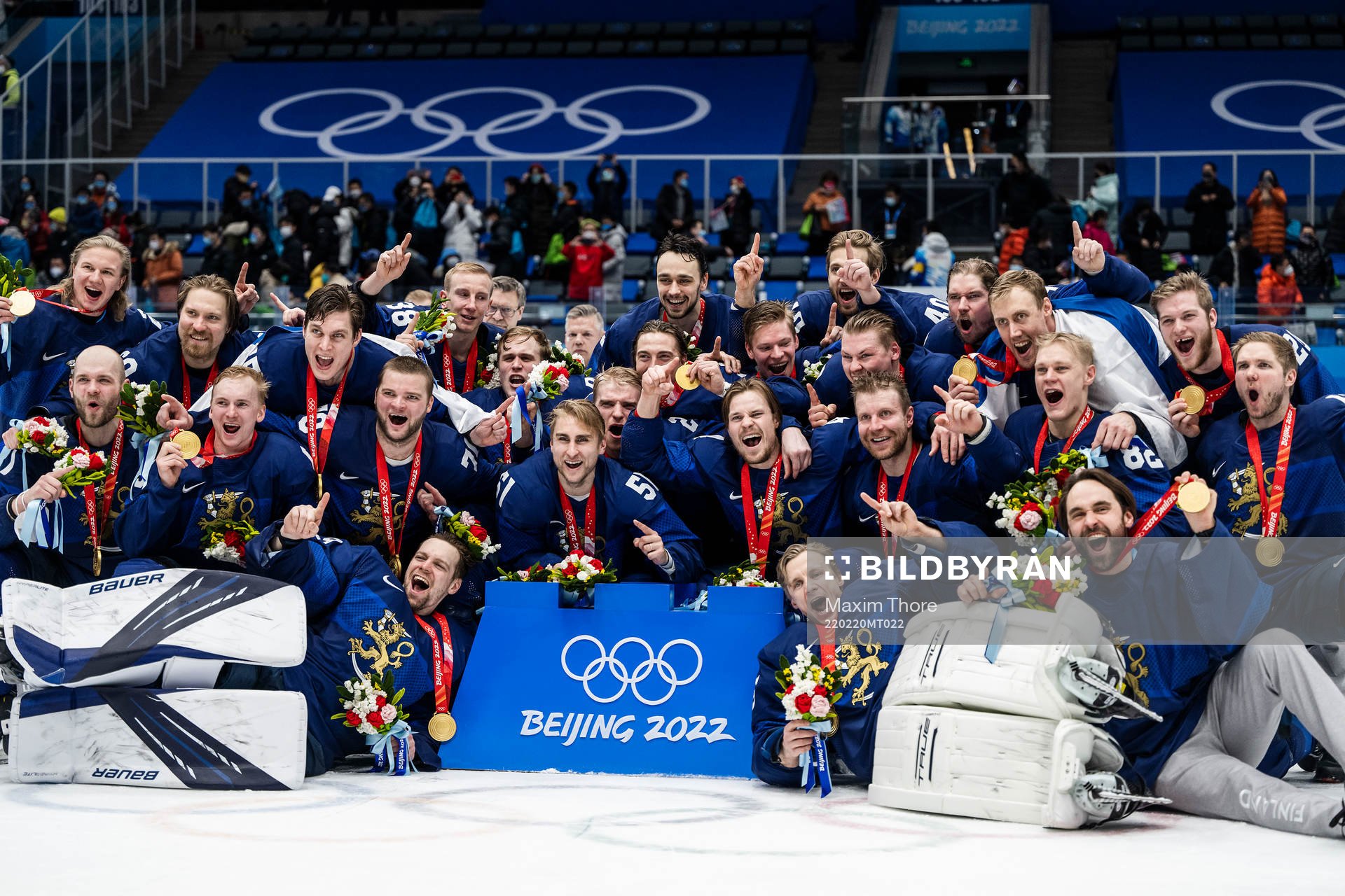 Players of Finland celebrate