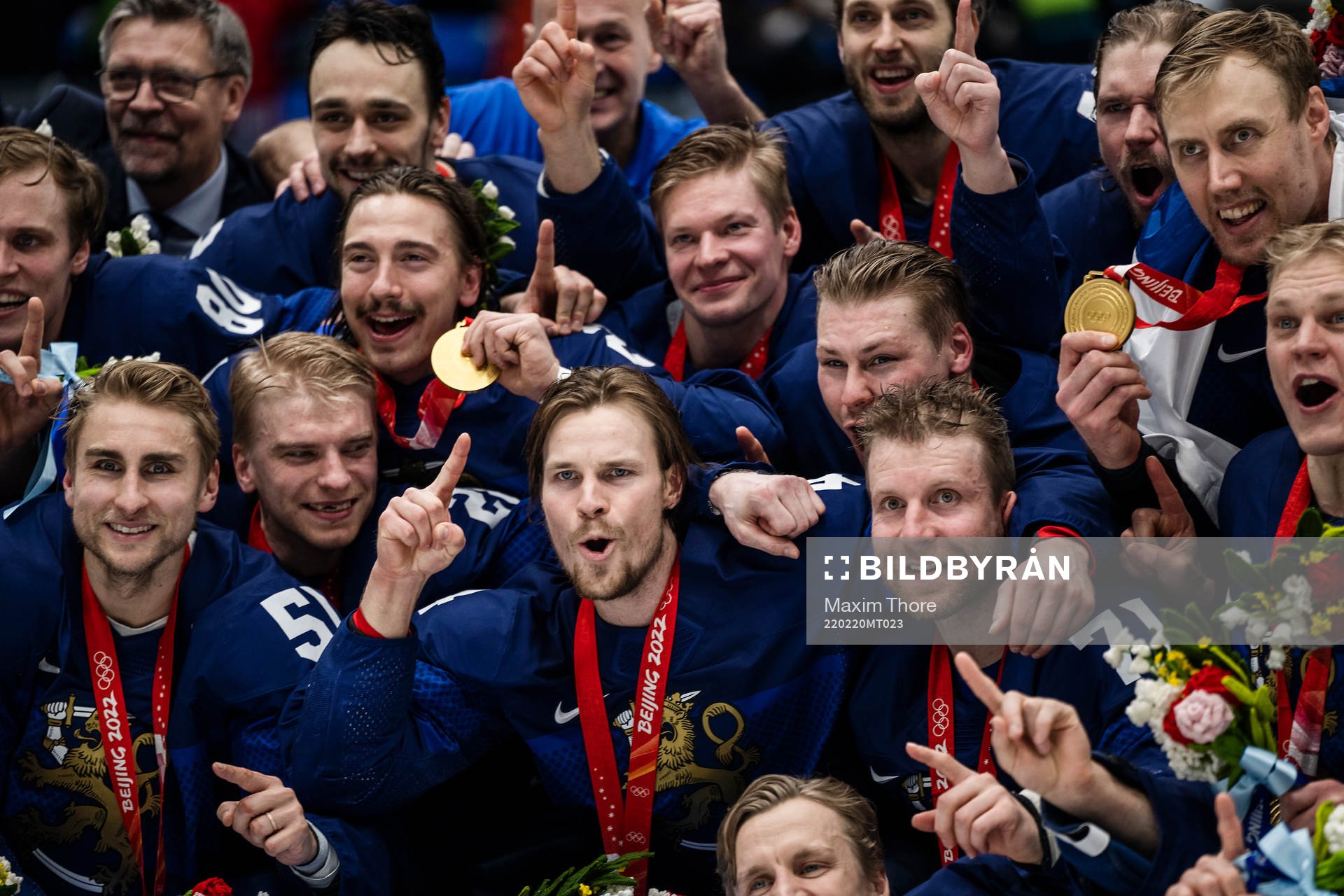 Players of Finland celebrate