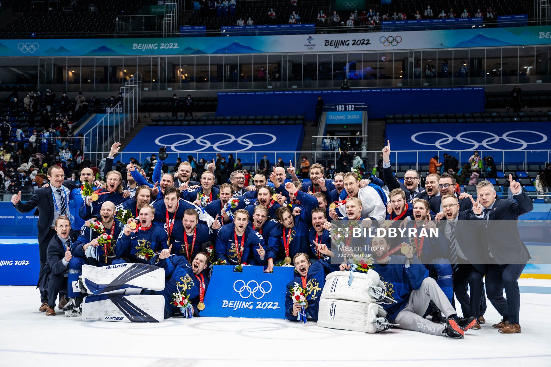 Players of Finland celebrate