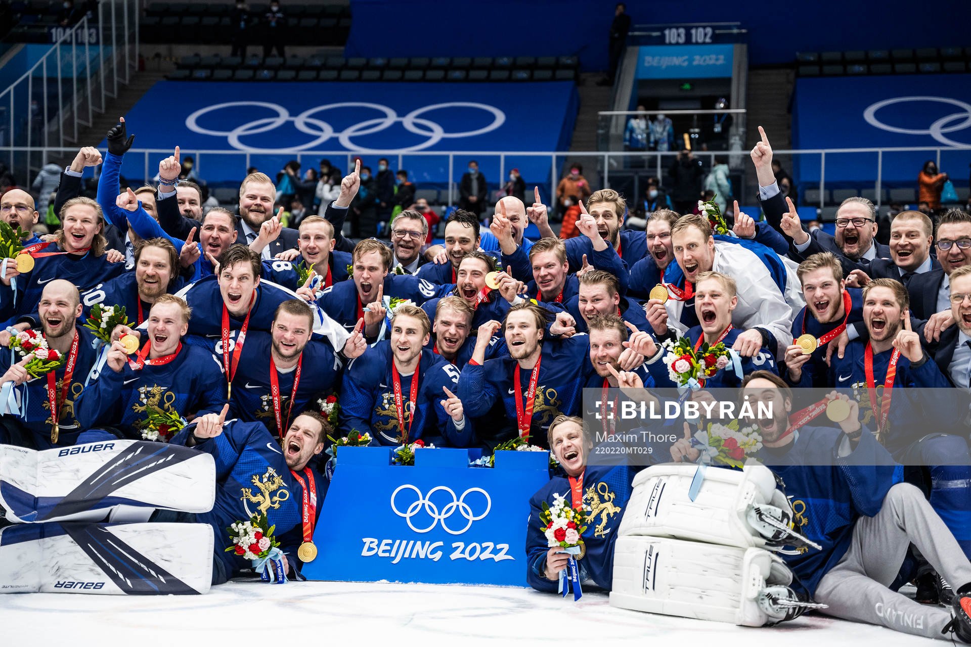 Players of Finland celebrate