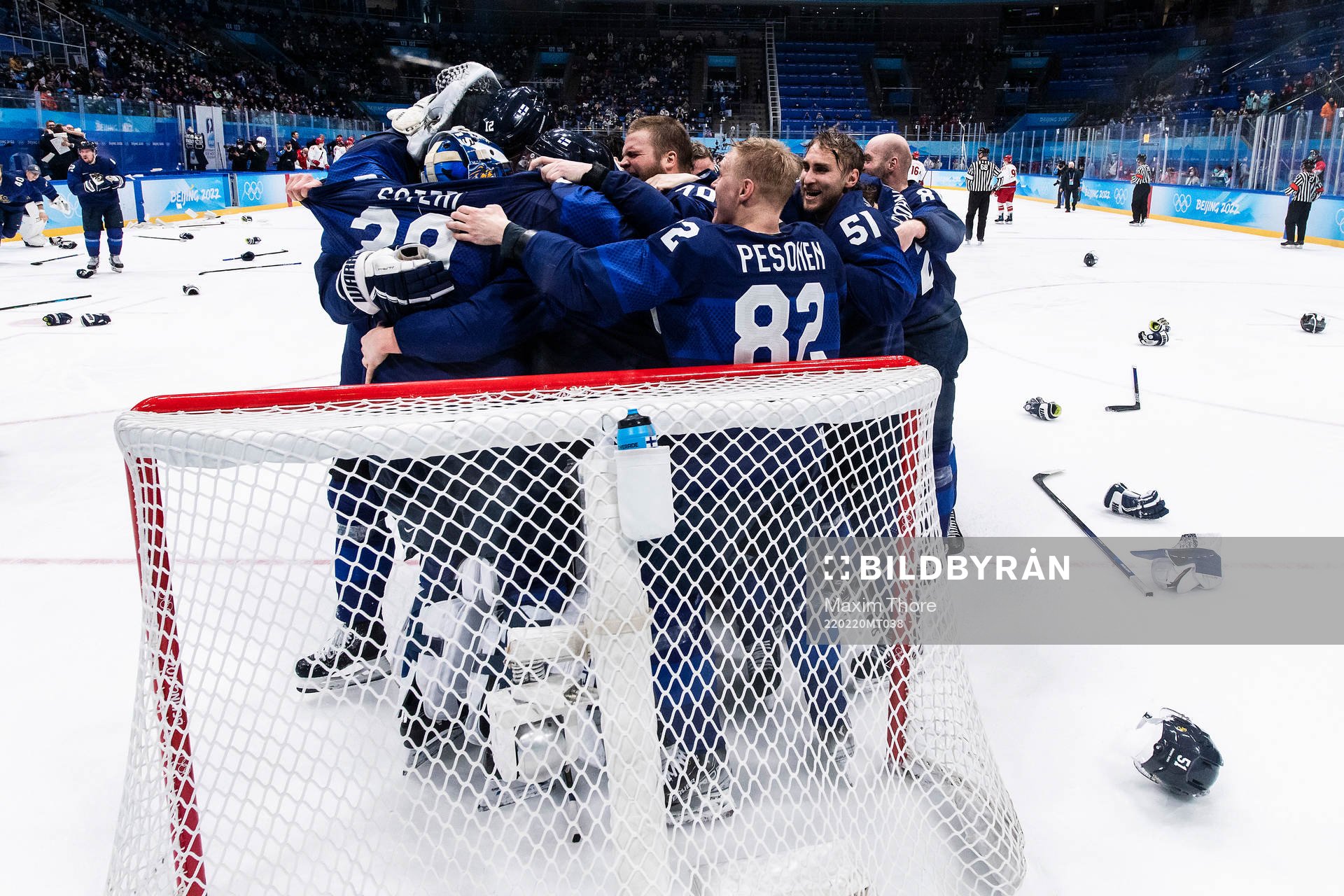 goaltender Harri Säteri, Marko Anttila, Harri Pesonen and