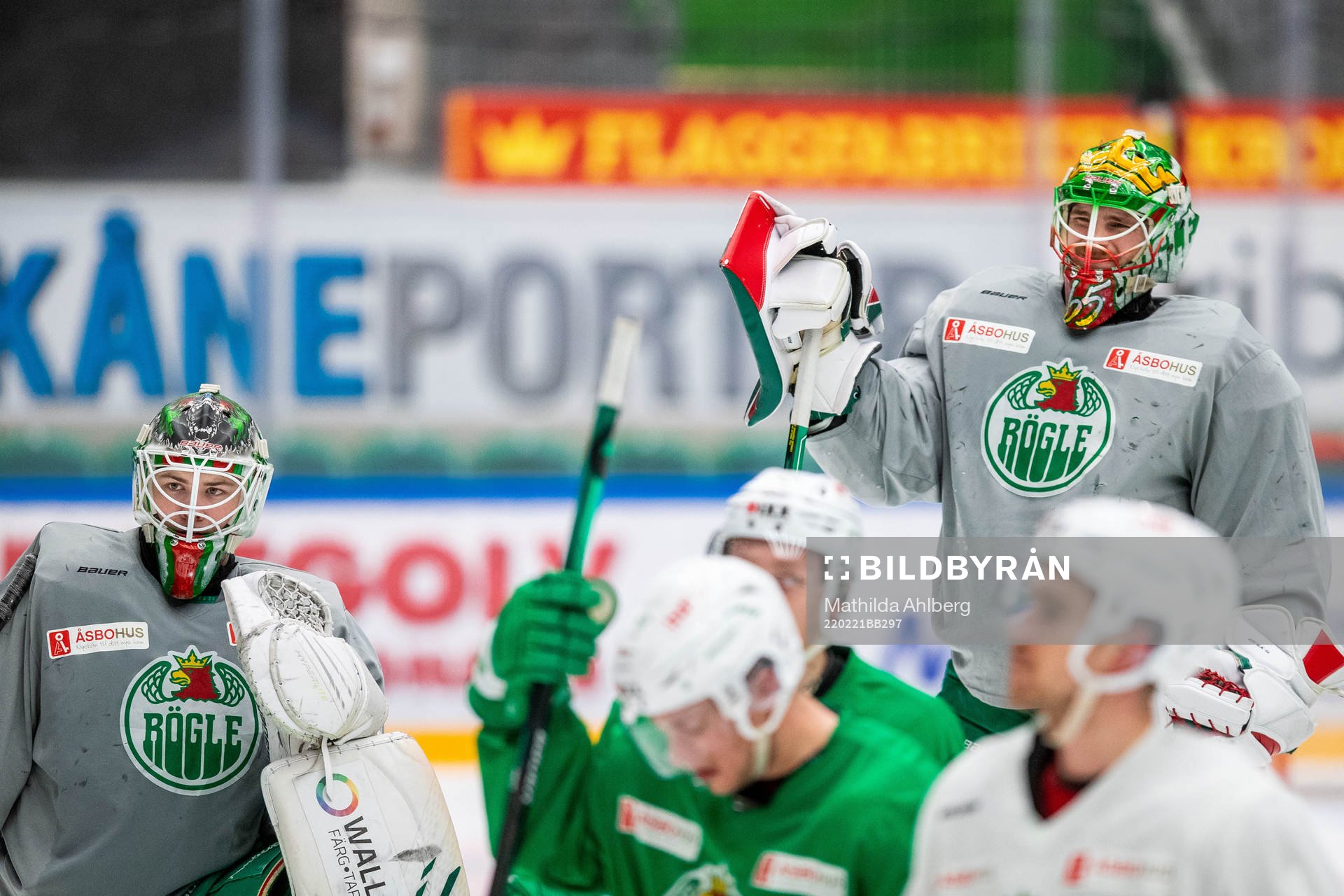 Målvakt Max Lundgren och målvakt Christoffer Rifalk