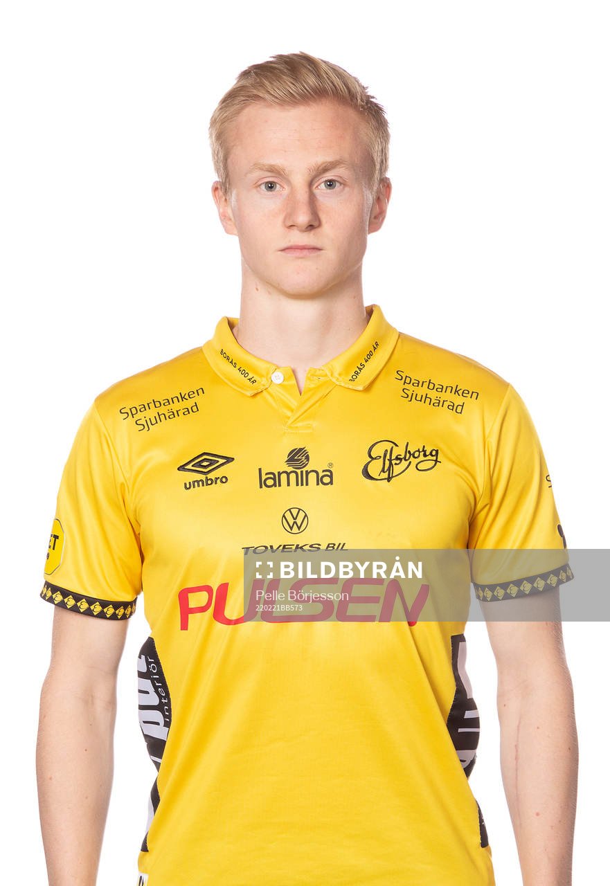 Elfsborgs Oscar Aga poserar för ett porträtt den 21 februari 2022 i Borås.