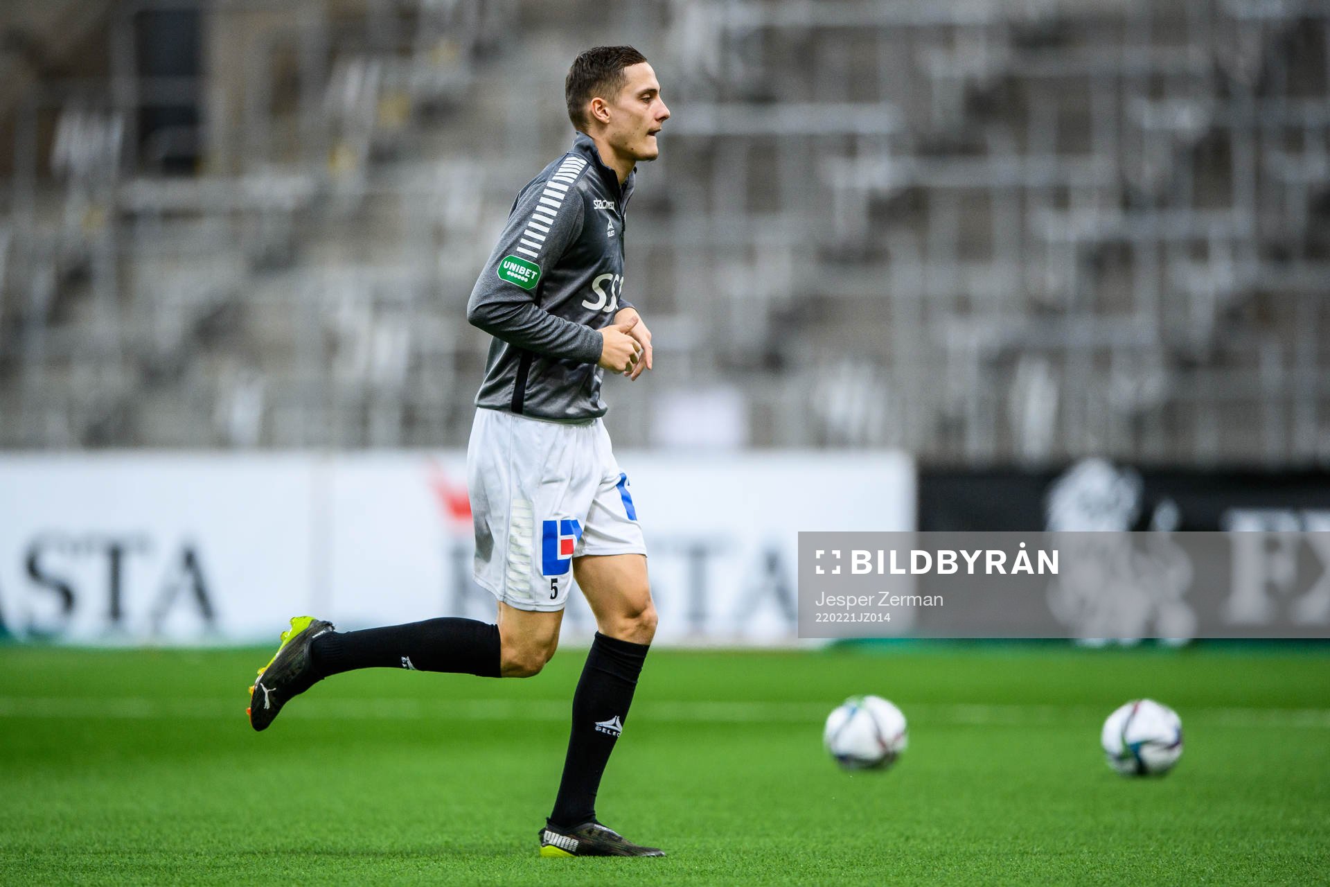 Brages Pontus Rödin inför fotbollsmatchen i Svenska Cupen mellan Djurgården och Brage den 21 februari 2022 i Stockholm. 