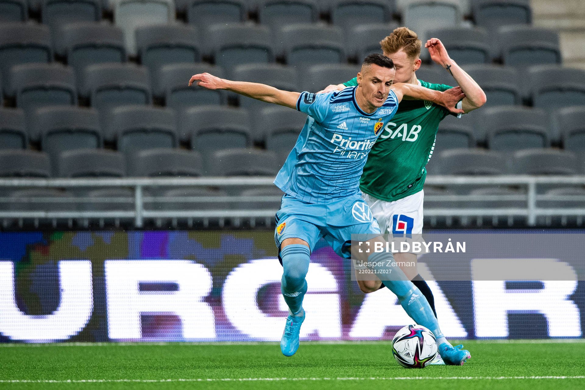 Djurgårdens Haris Radetinac och Brages Christopher