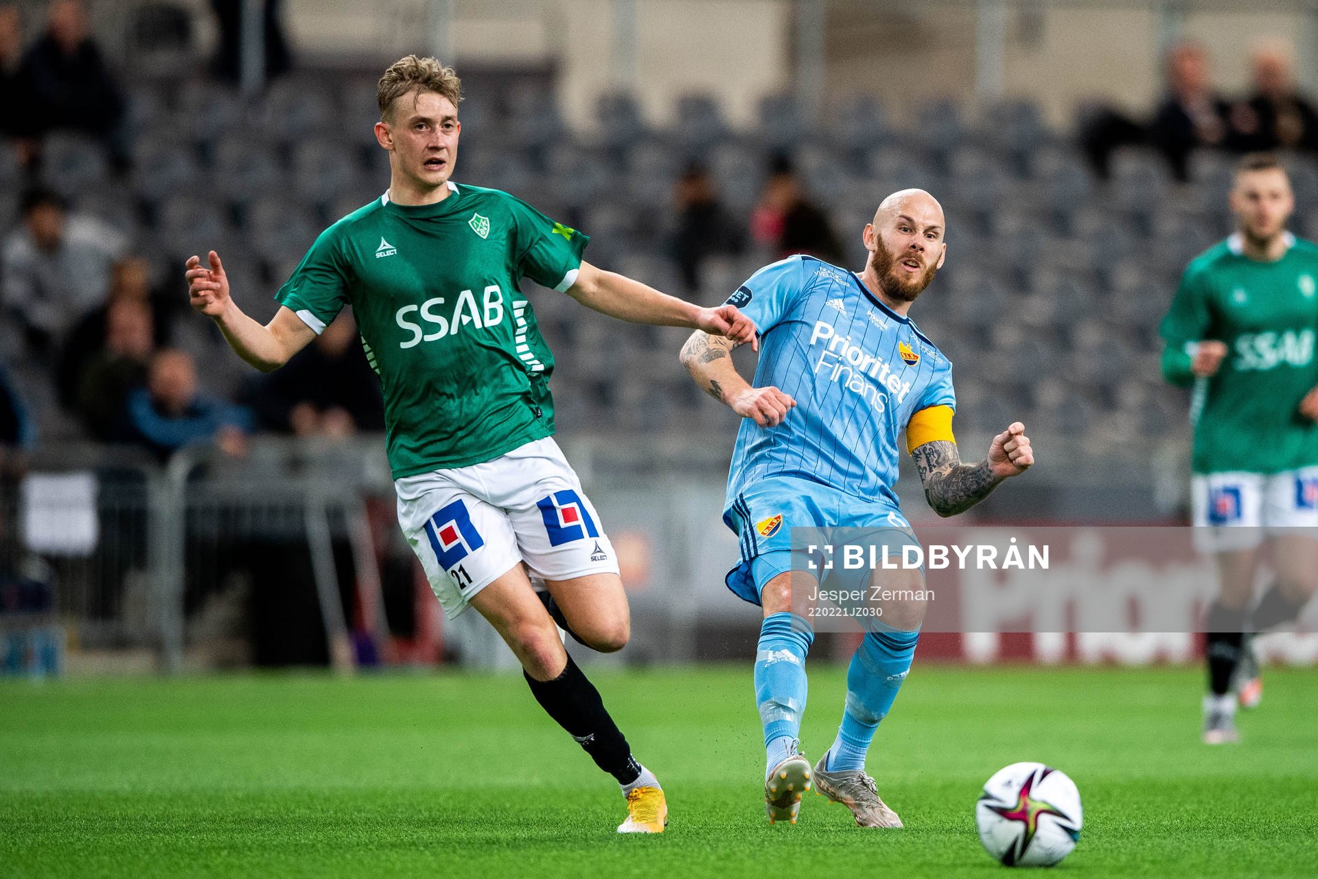 Brages Henry Sletsjöe och Djurgårdens Magnus Eriksson