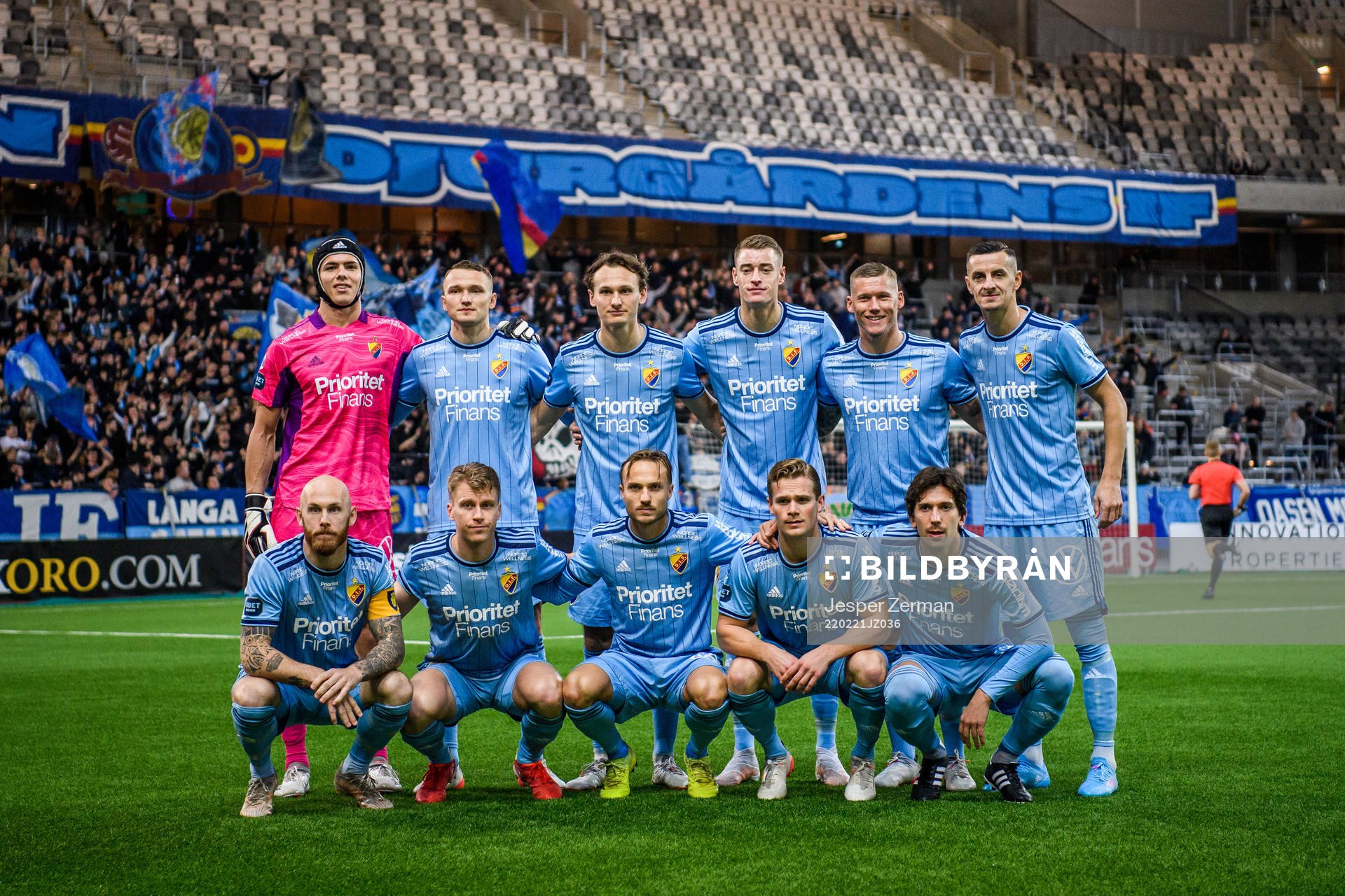 Djurgårdens startelva bestående av målvakt Jacob Widell