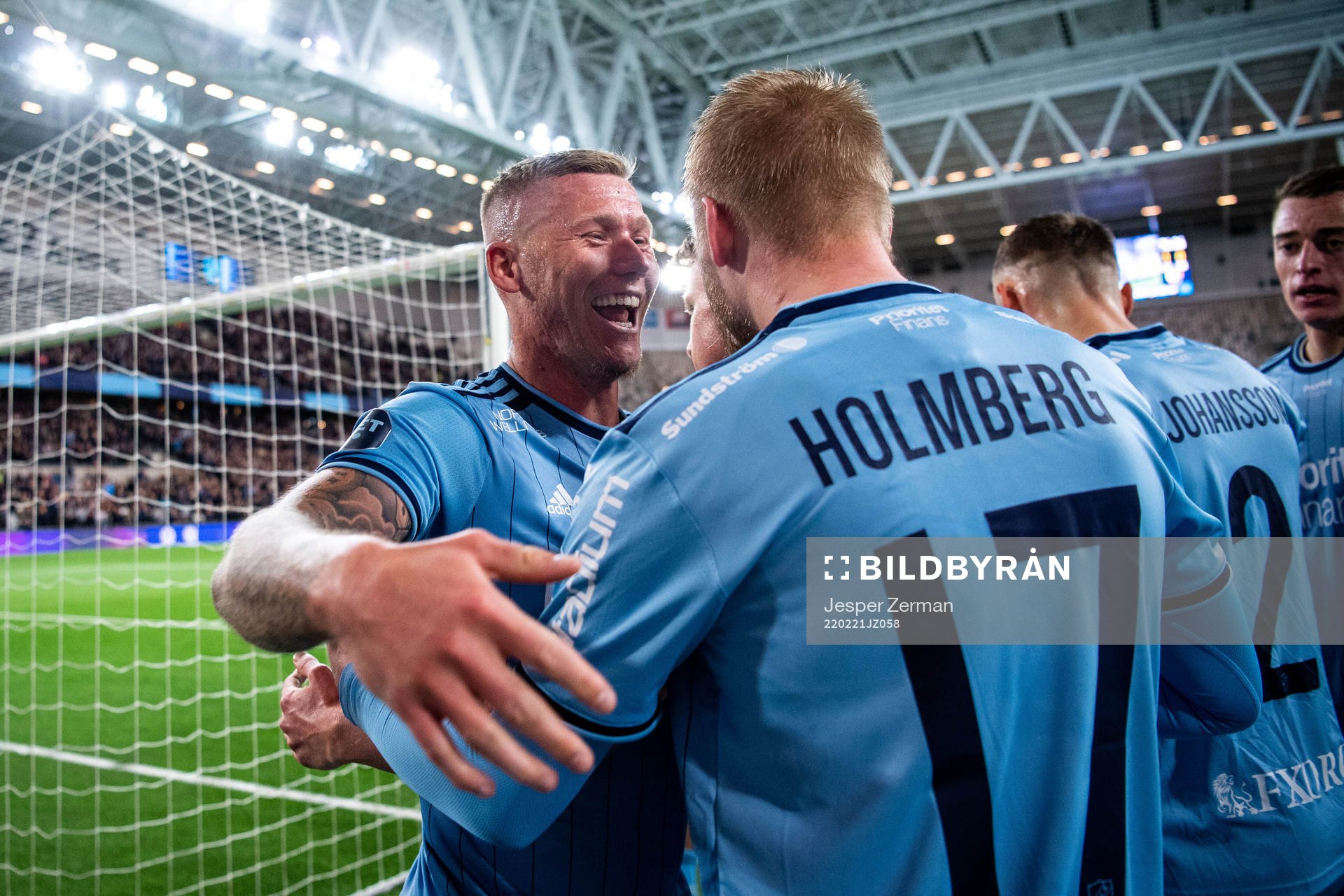 Djurgårdens Victor Edvardsen jublar