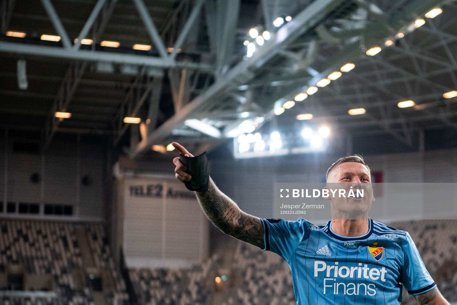 Djurgårdens Victor Edvardsen jublar