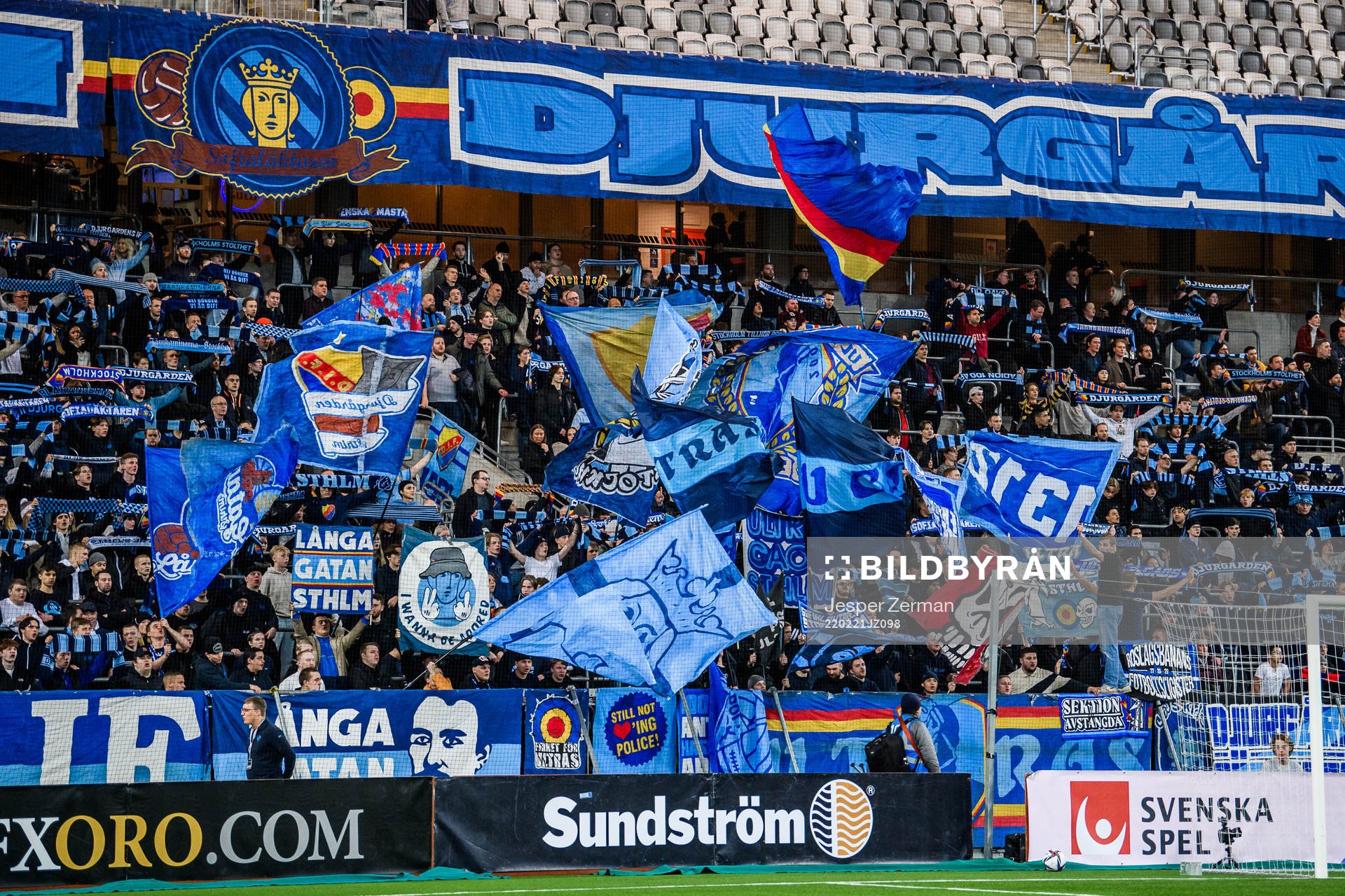 under fotbollsmatchen i Svenska Cupen mellan Djurgården