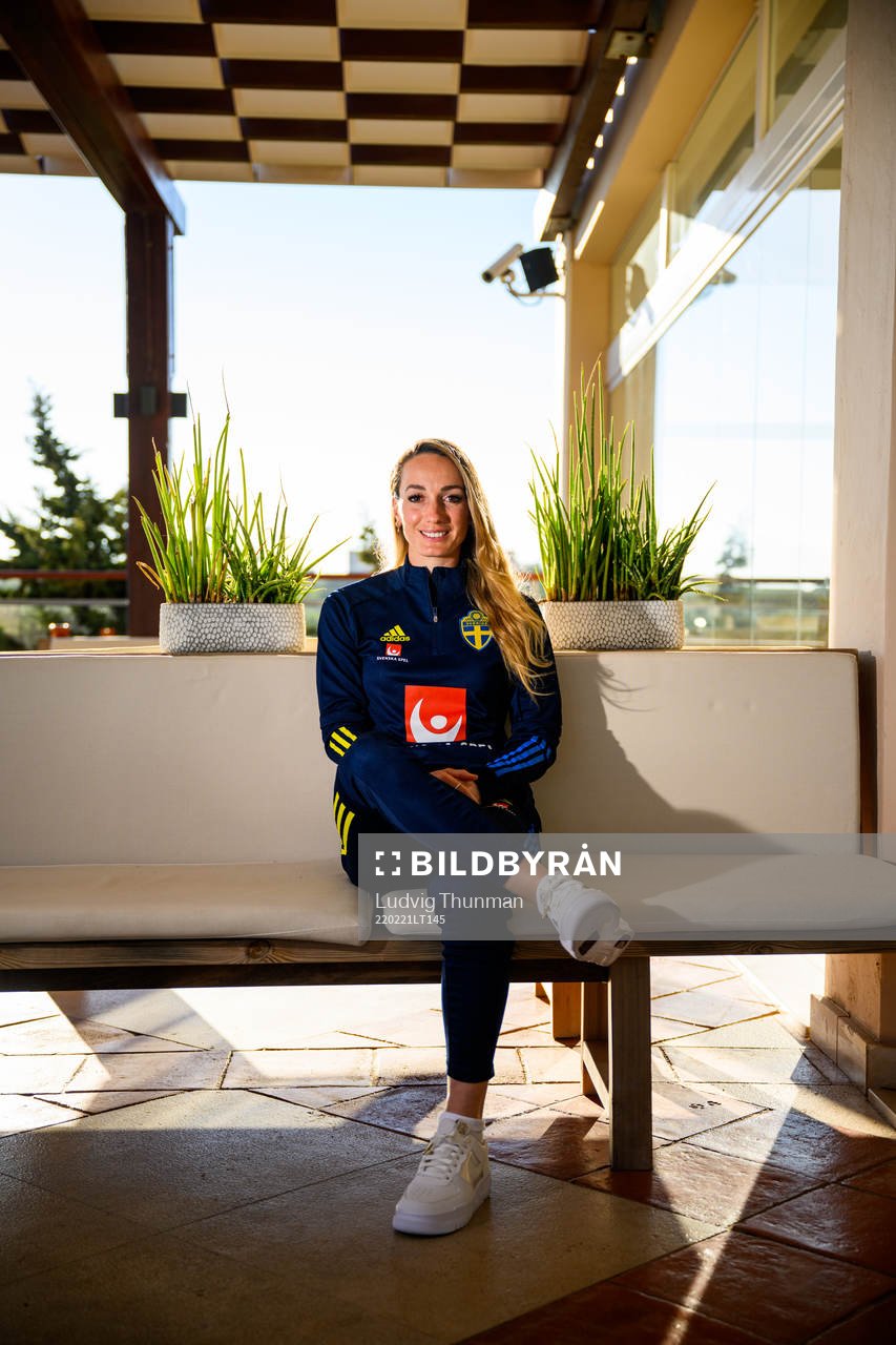 Kosovare Asllani pose for a portrait