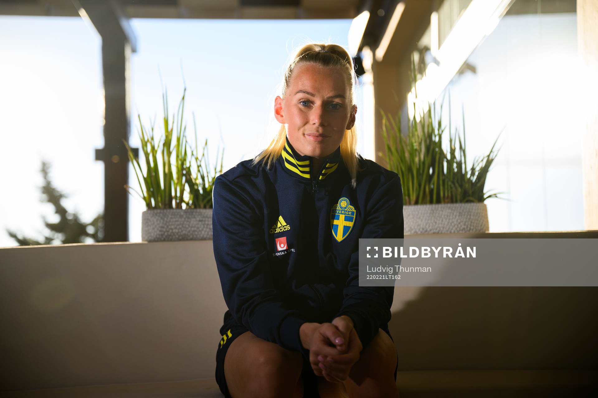 Stina Blackstenius pose for a portrait
