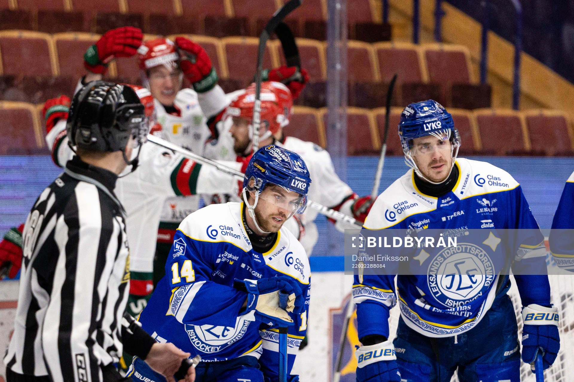 Leksands Oskar Lang och Matt Caito deppar