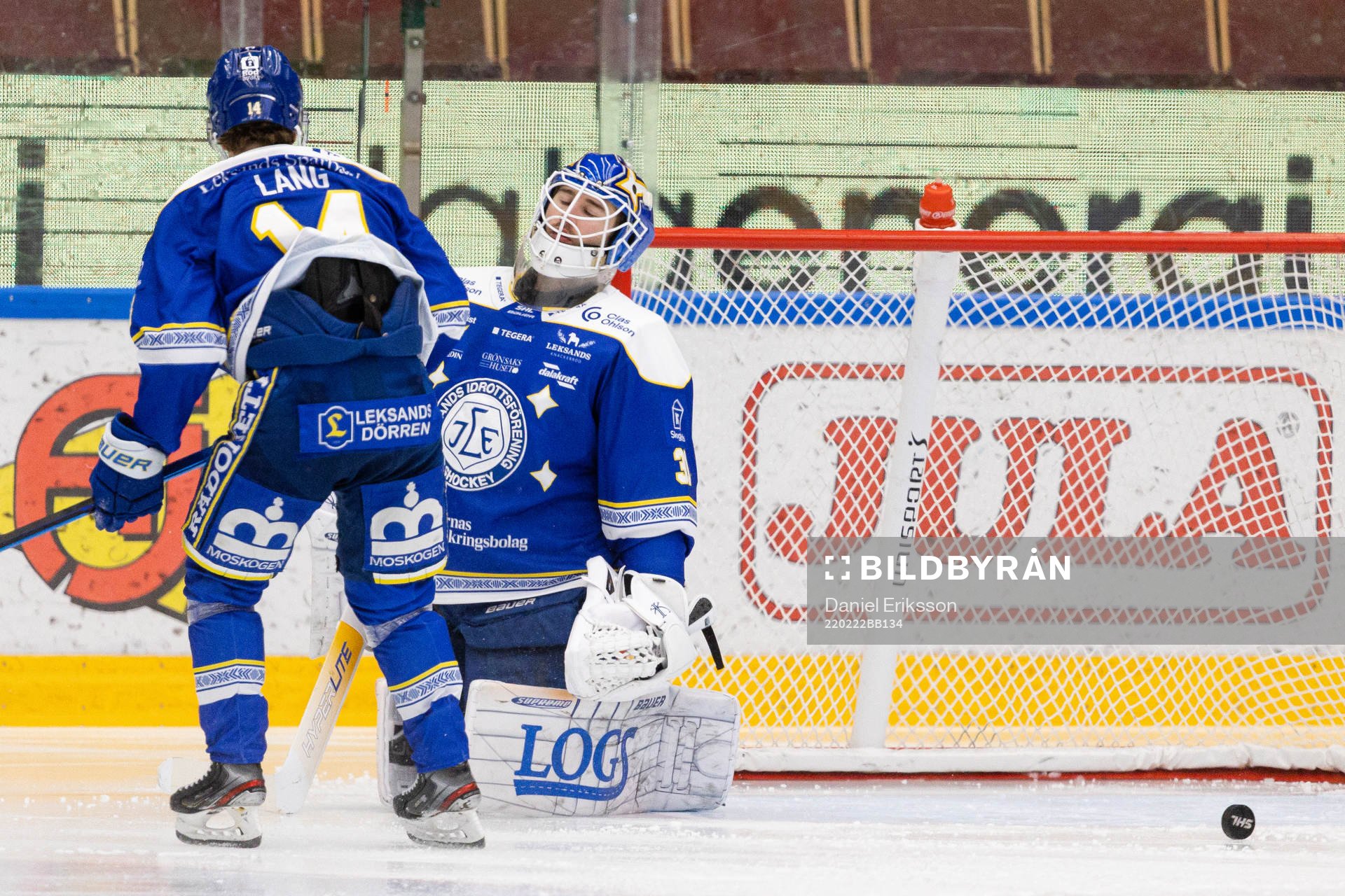 Leksands målvakt Kasimir Kaskisuo deppar