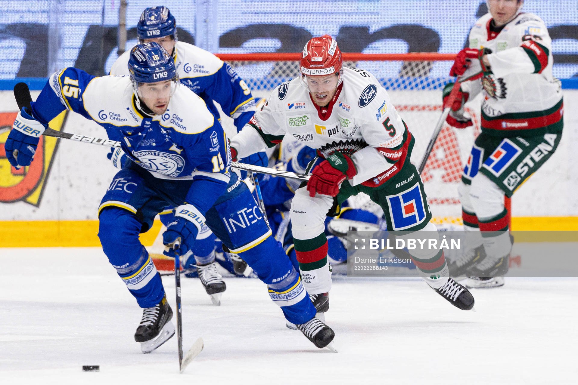 Leksands Max Veronneau och Frölundas Filip Johansson
