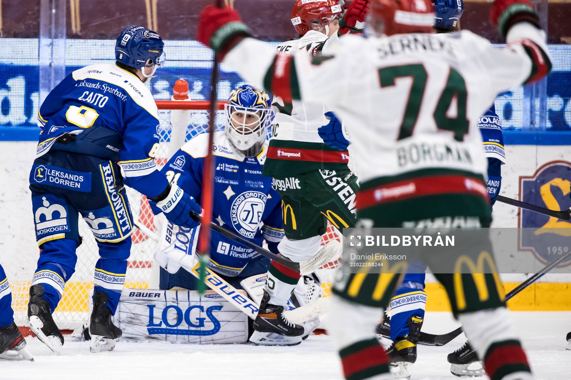 Leksands målvakt Kasimir Kaskisuo deppar