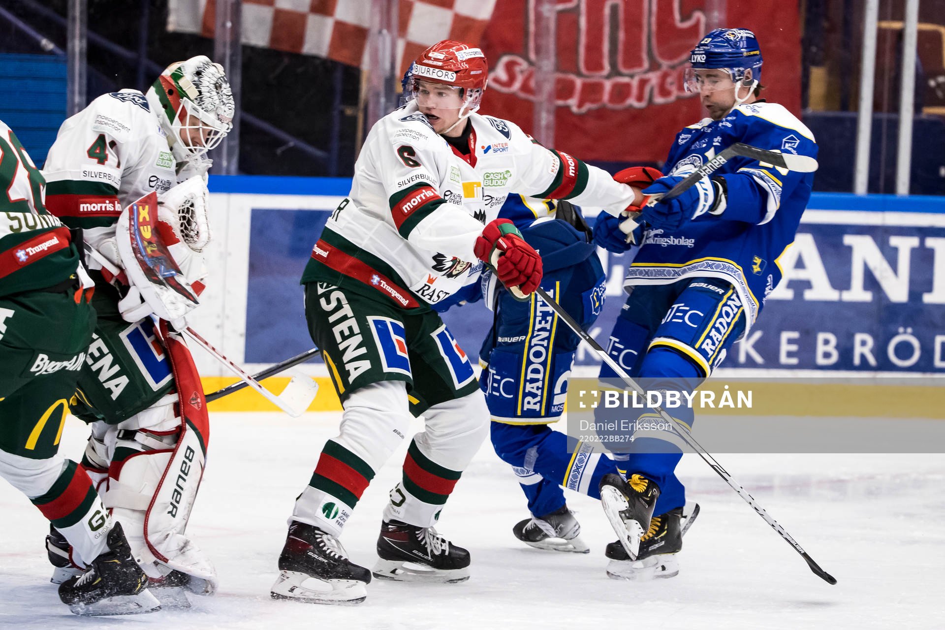 Frölundas Mattias Norlinder och Leksands Mikael Ruohomaa