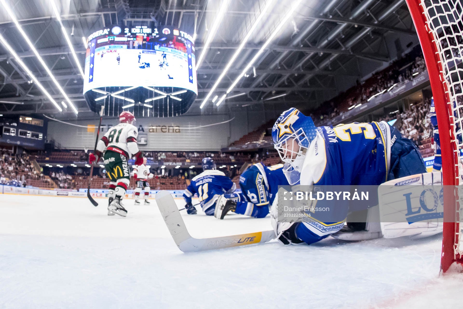 Leksands målvakt Kasimir Kaskisuo deppar