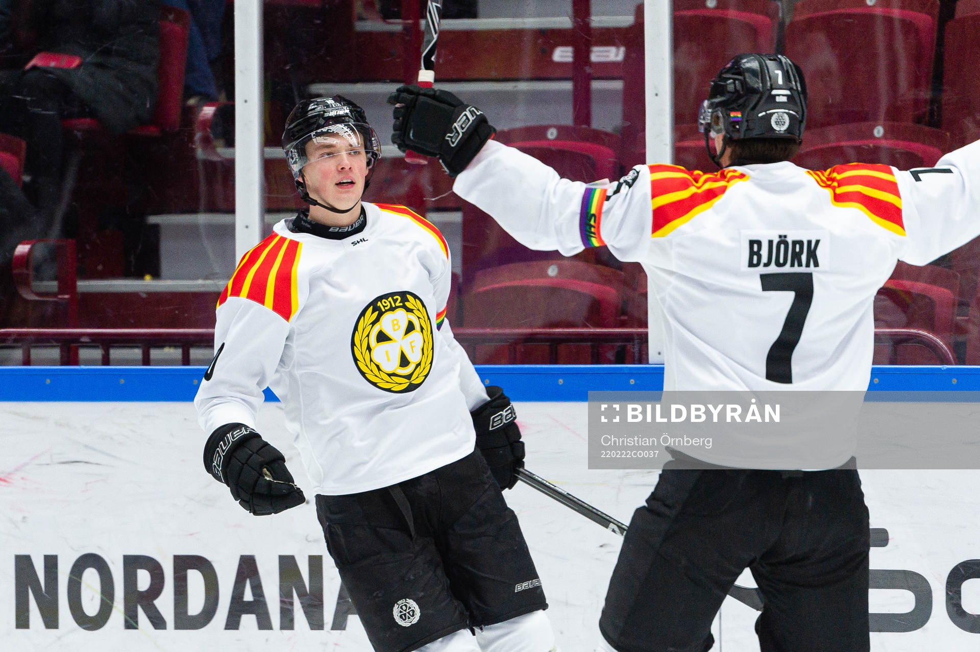 Brynäs Noel Gunler jublar
