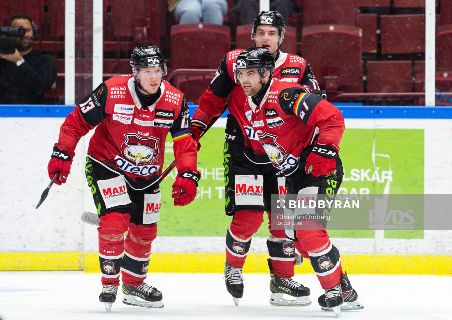 Malmö Redhawks Kalle Östman, Pathrik Westerholm och