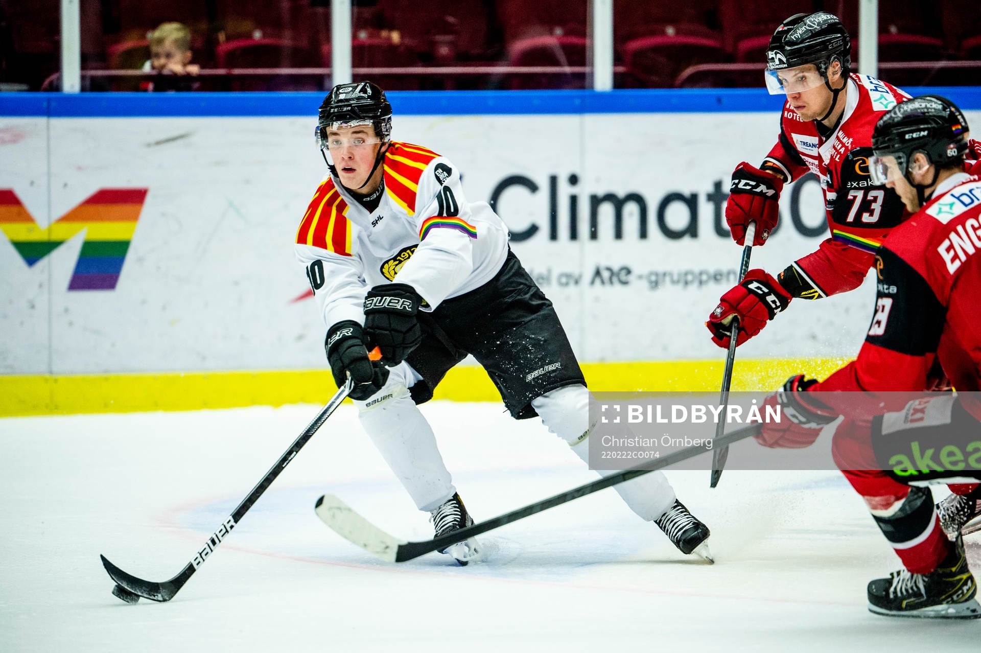 Brynäs Noel Gunler mot Malmö Redhawks Adam Ollas Mattsson