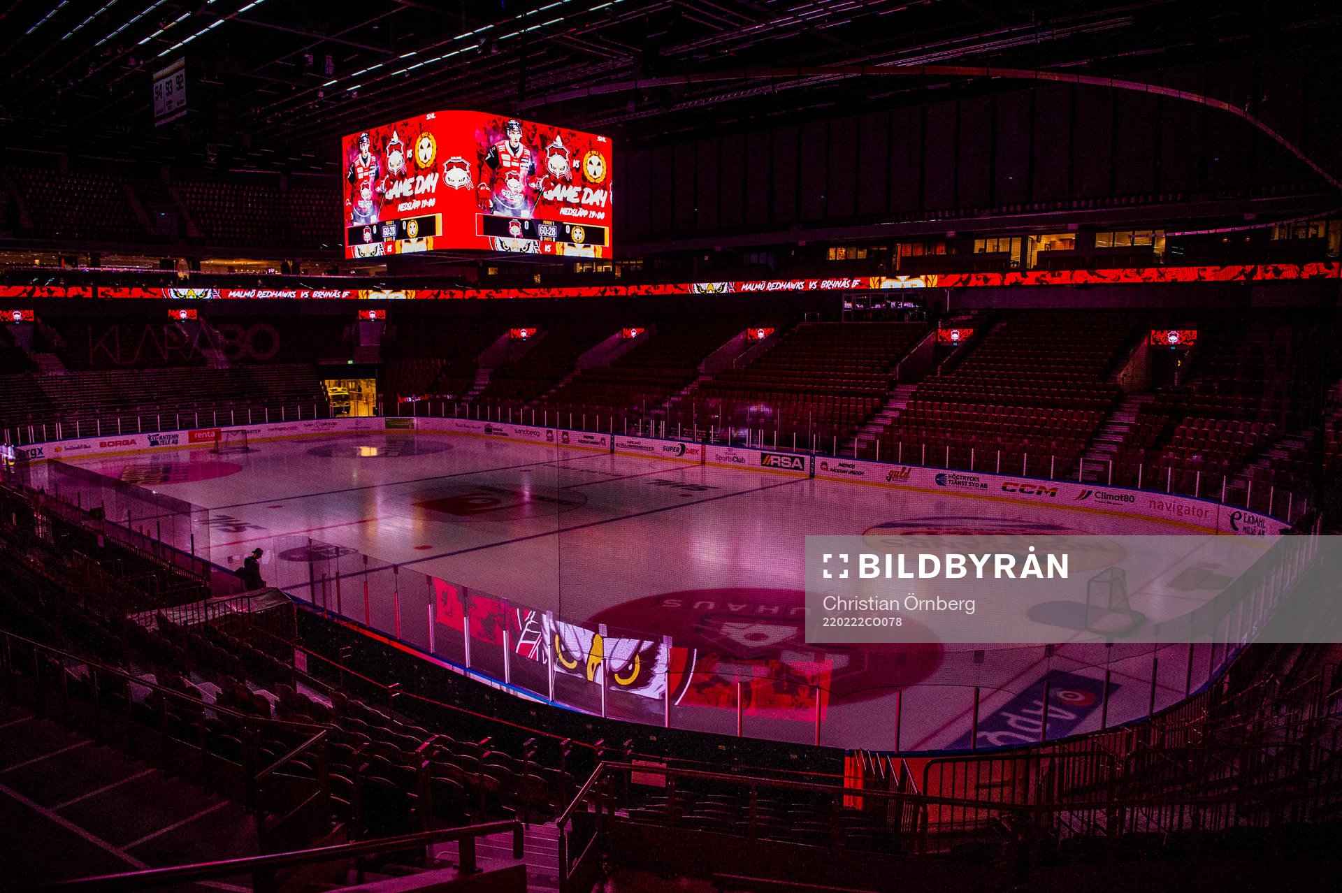 Malmö arena innan ishockeymatchen i SHL mellan Malmö
