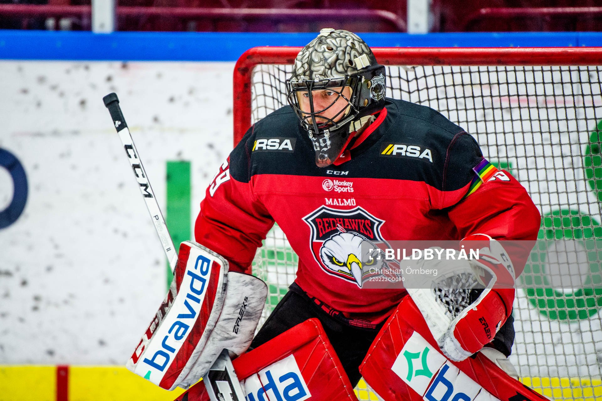 Malmö Redhawks prideambassadör målvakt Oscar Alsenfelt