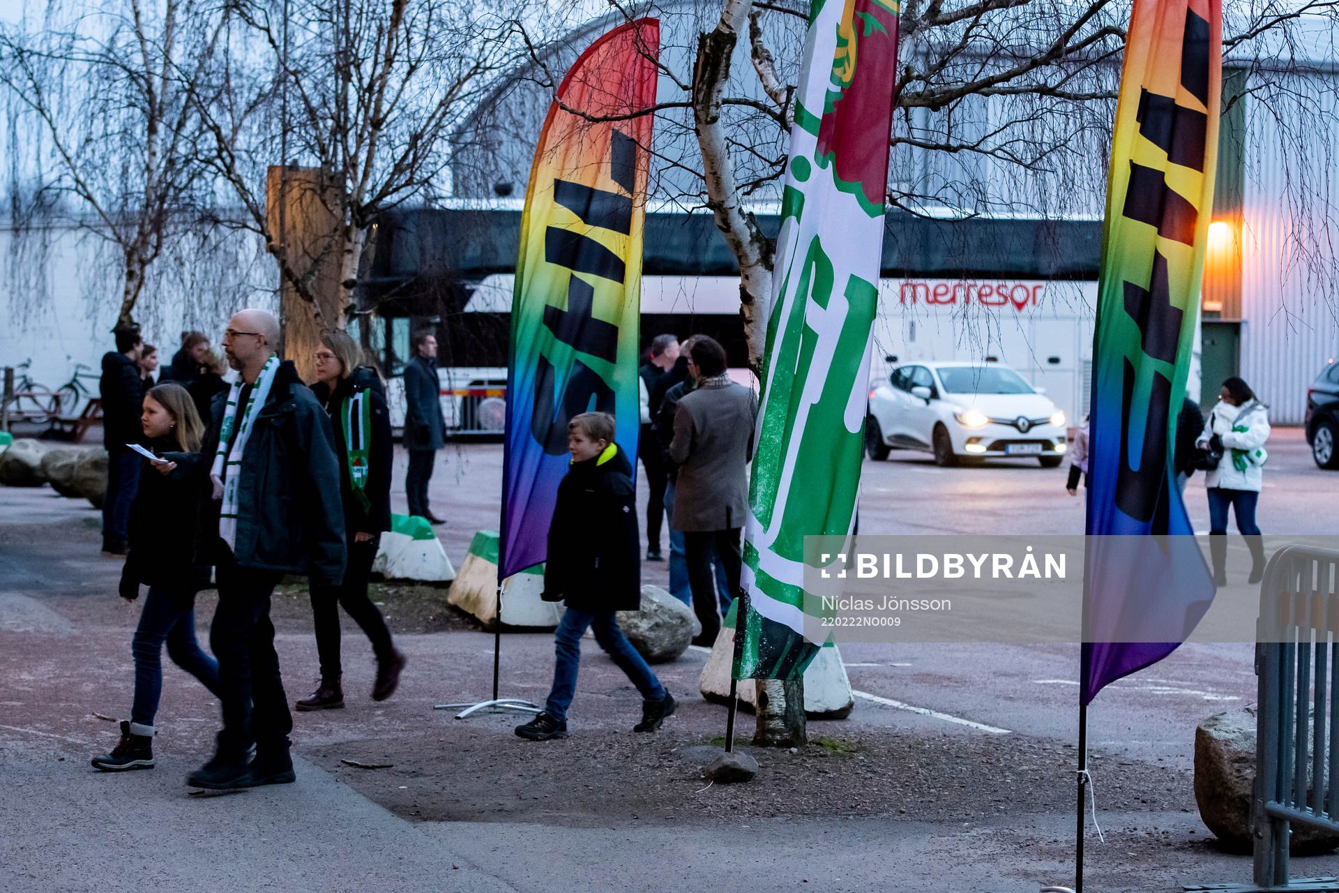 Pride och Rögle flaggor