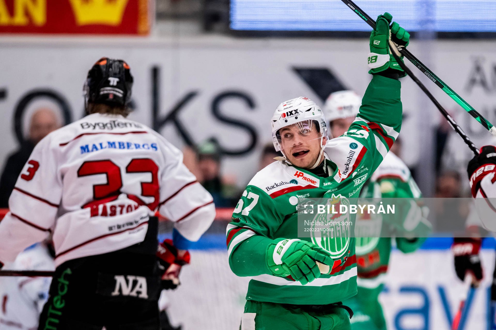 Rögles Leon Bristedt jublar