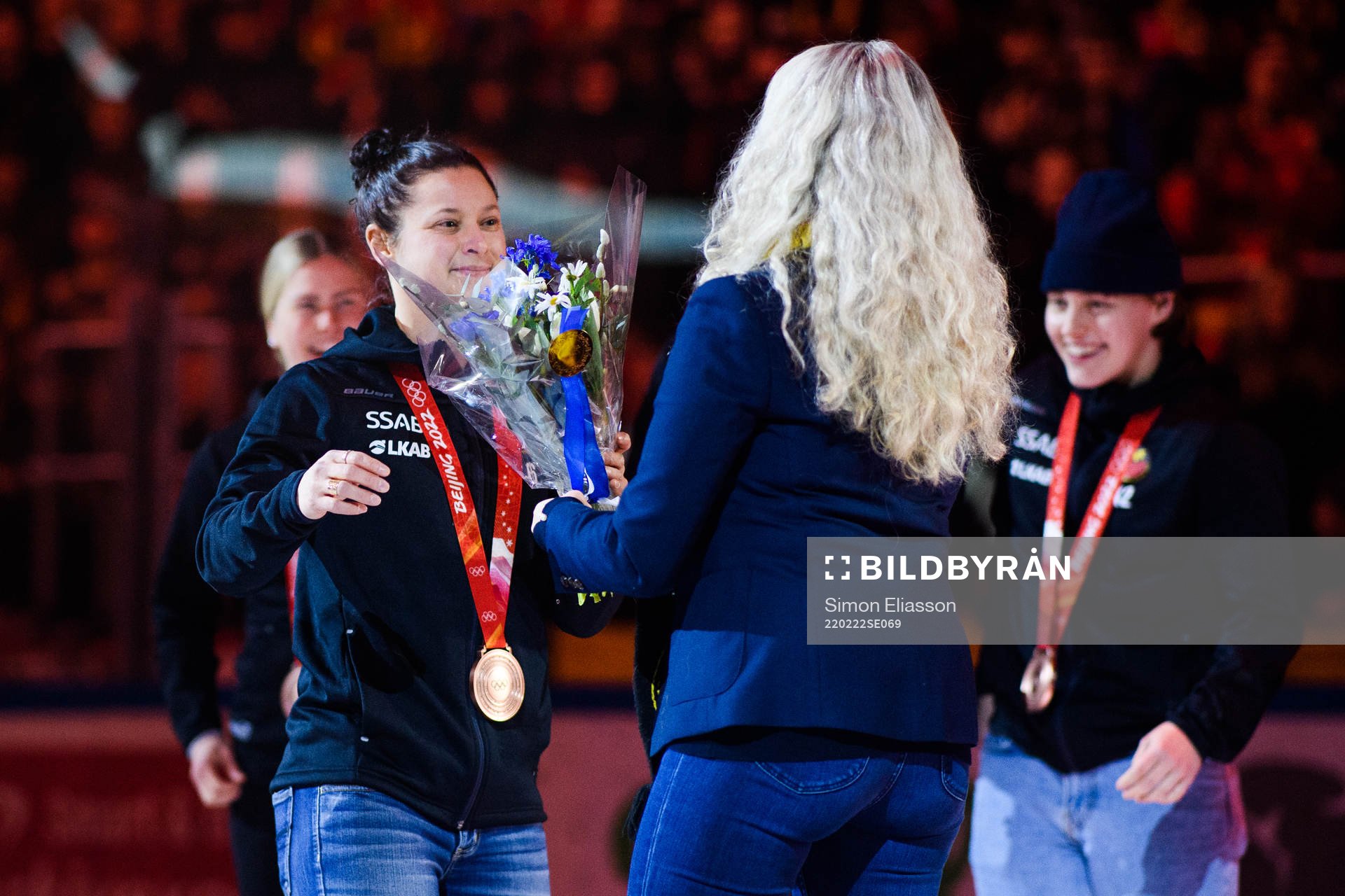 Luleås Jenni Hiirikoski, med OS bronsmedalj, hyllas