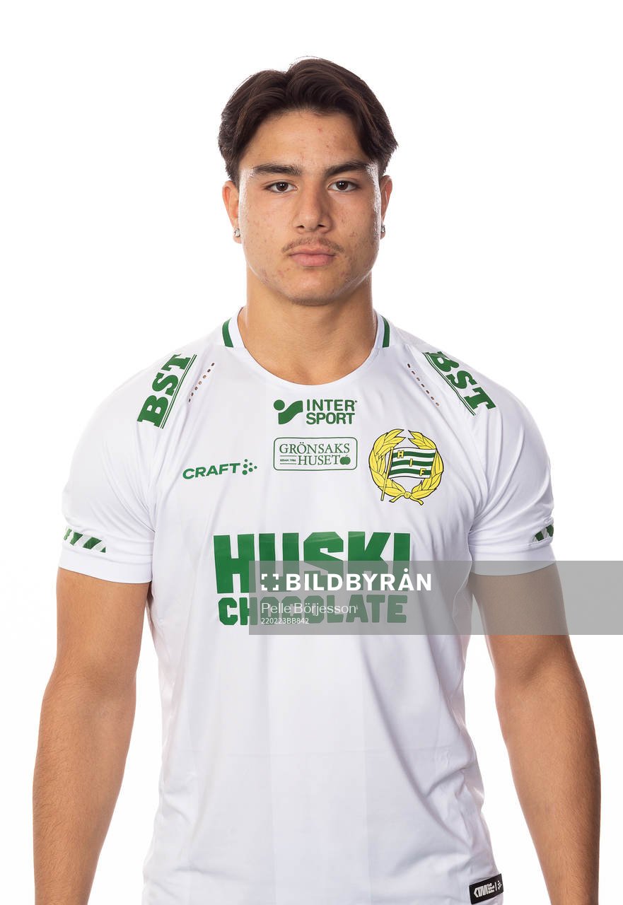 Hammarbys Jusef Erabi poserar för ett porträtt den 23 februari 2022 i Stockholm.