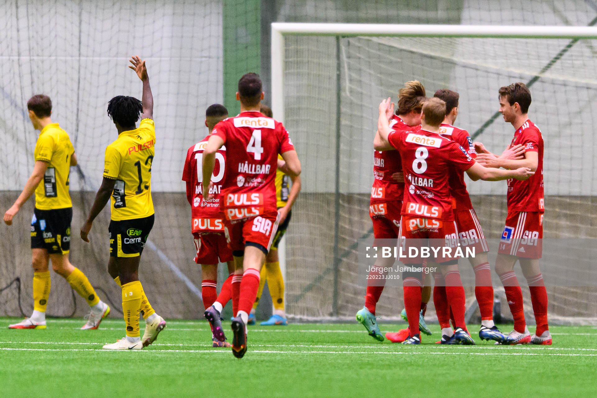 Skövdes spelare jublar