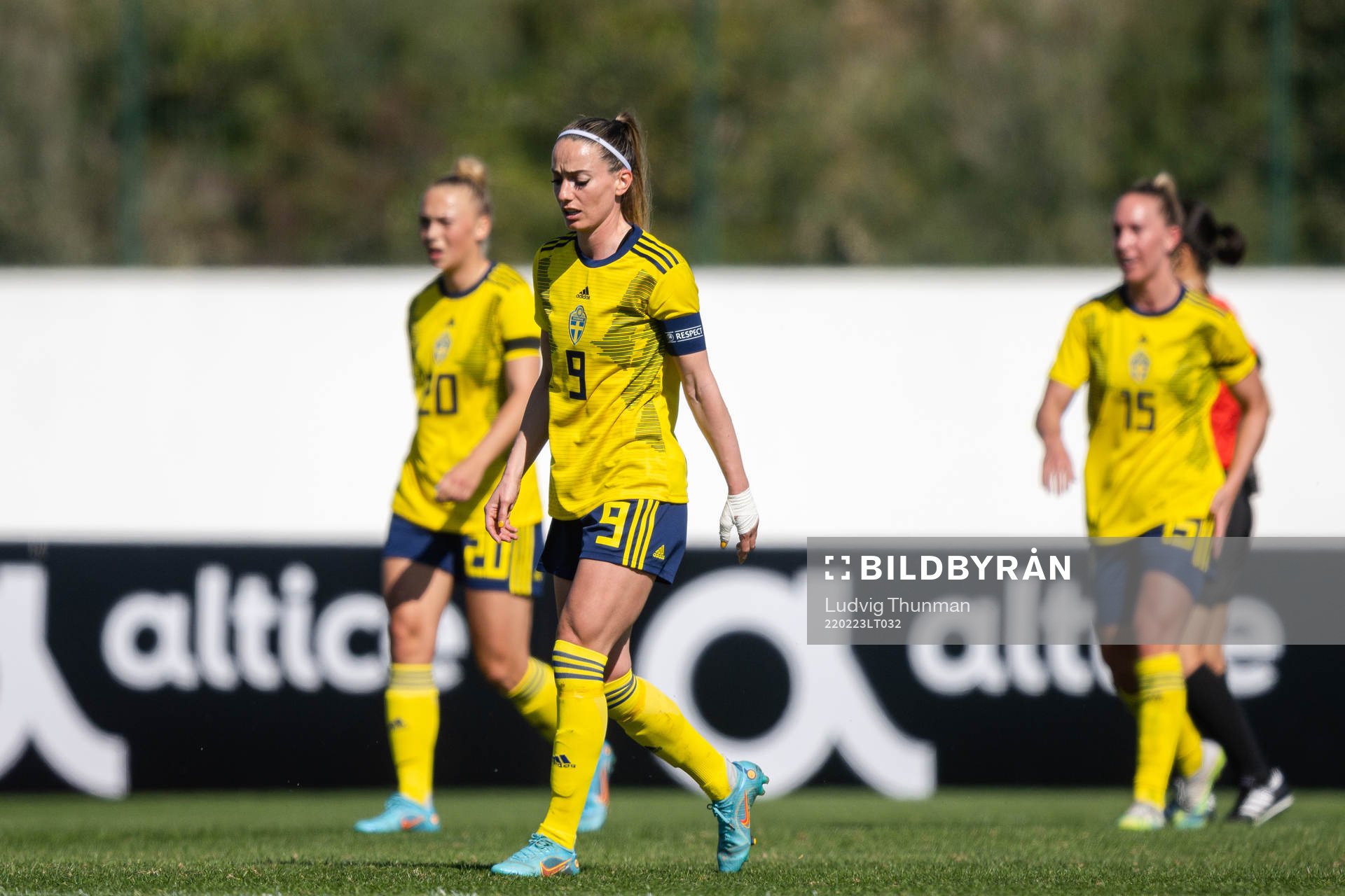 Kosovare Asllani of Sweden looks dejected