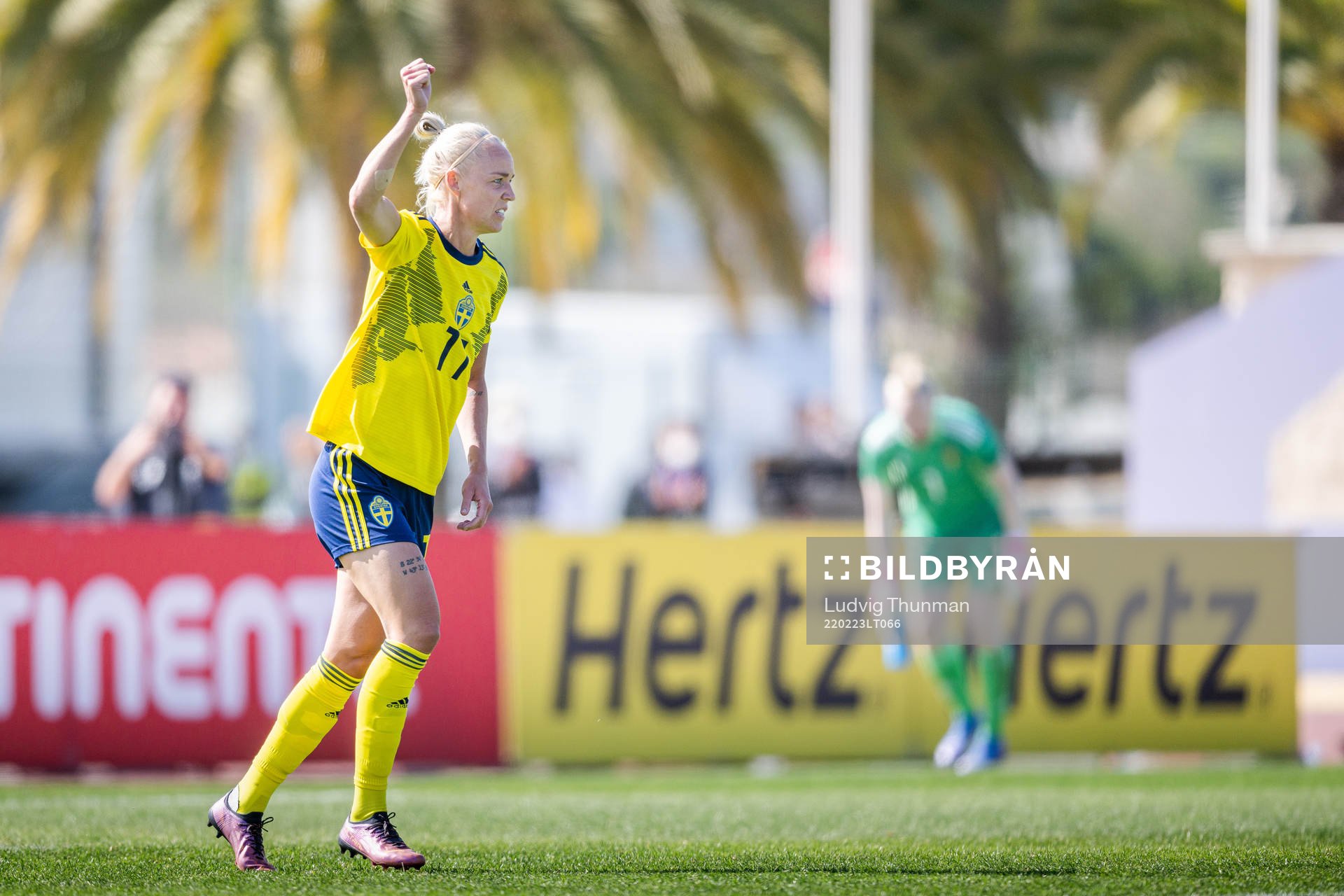 Caroline Seger of Sweden celebrates