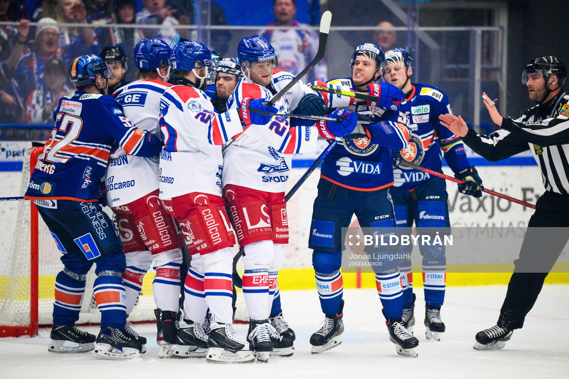 Oskarshamns Patrik Karlkvist och Växjös Ben Thomas