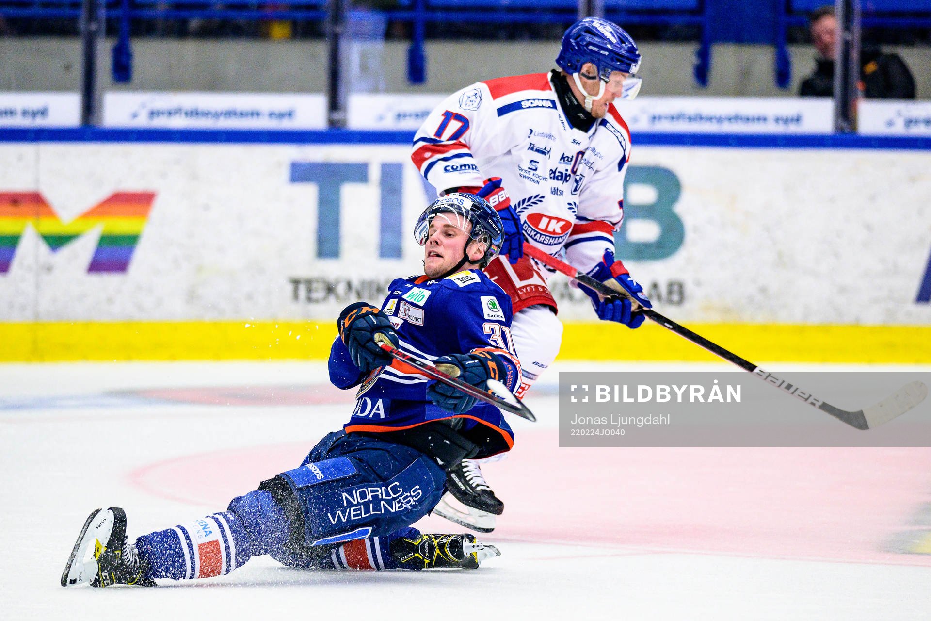 Växjös Olle Lycksell faller