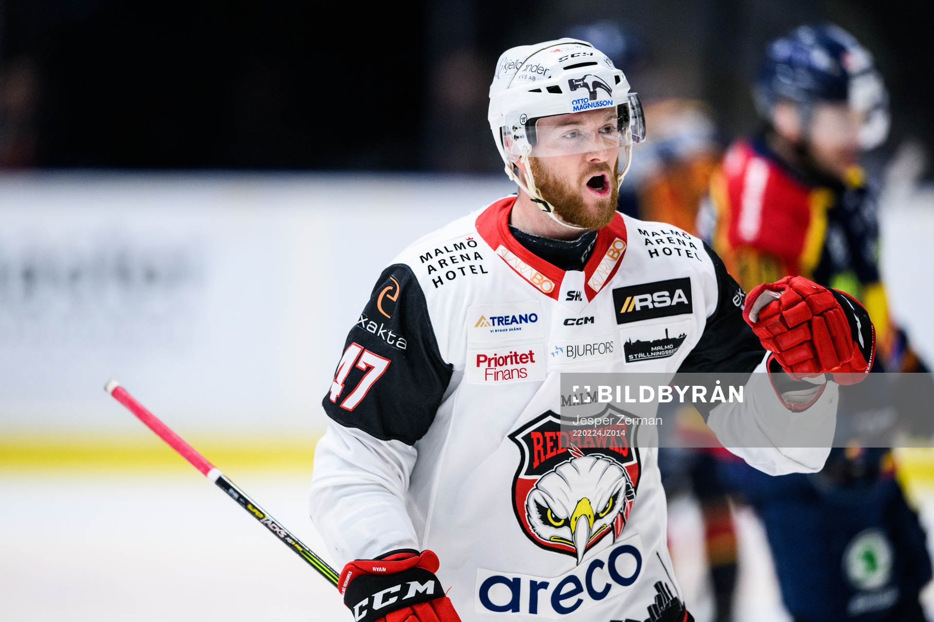 Malmö Redhawks Joakim Ryan jublar