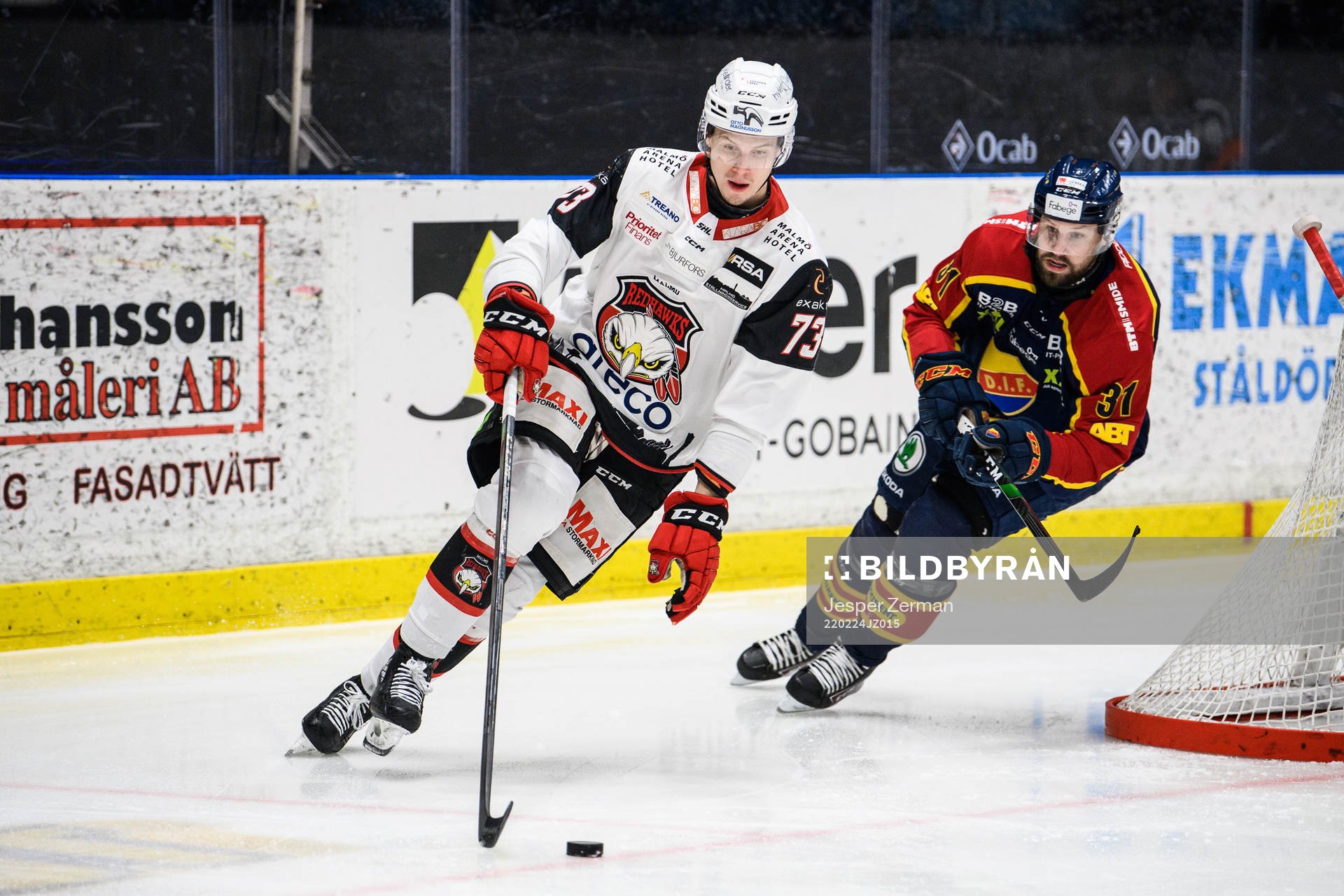 Malmö Redhawks Adam Ollas Mattsson och Djurgårdens Dick