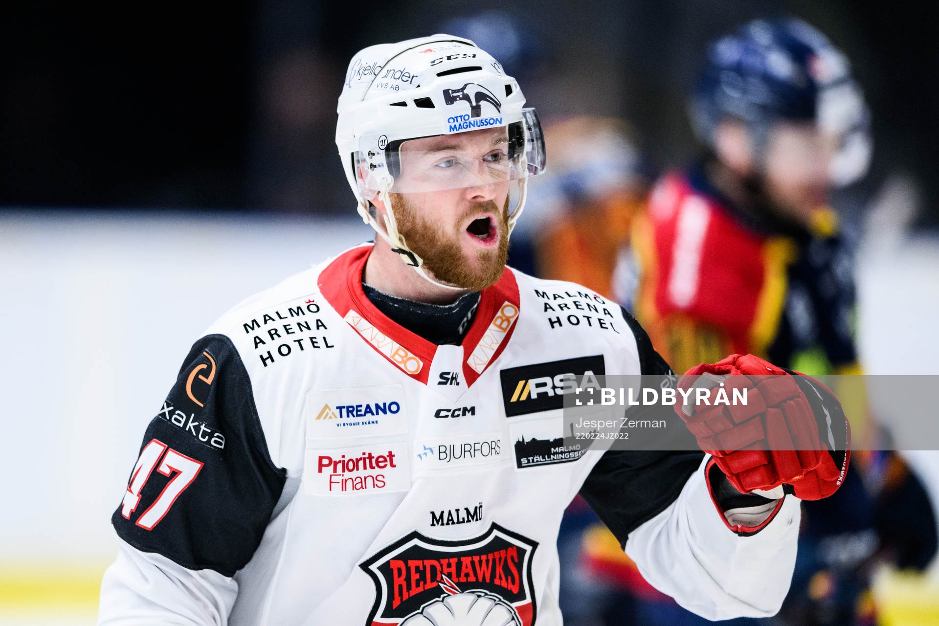Malmö Redhawks Joakim Ryan jublar